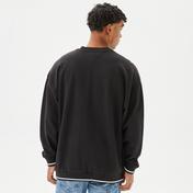 Tommy Jeans Skater Prep Logo Crew Erkek Siyah Sweatshirt