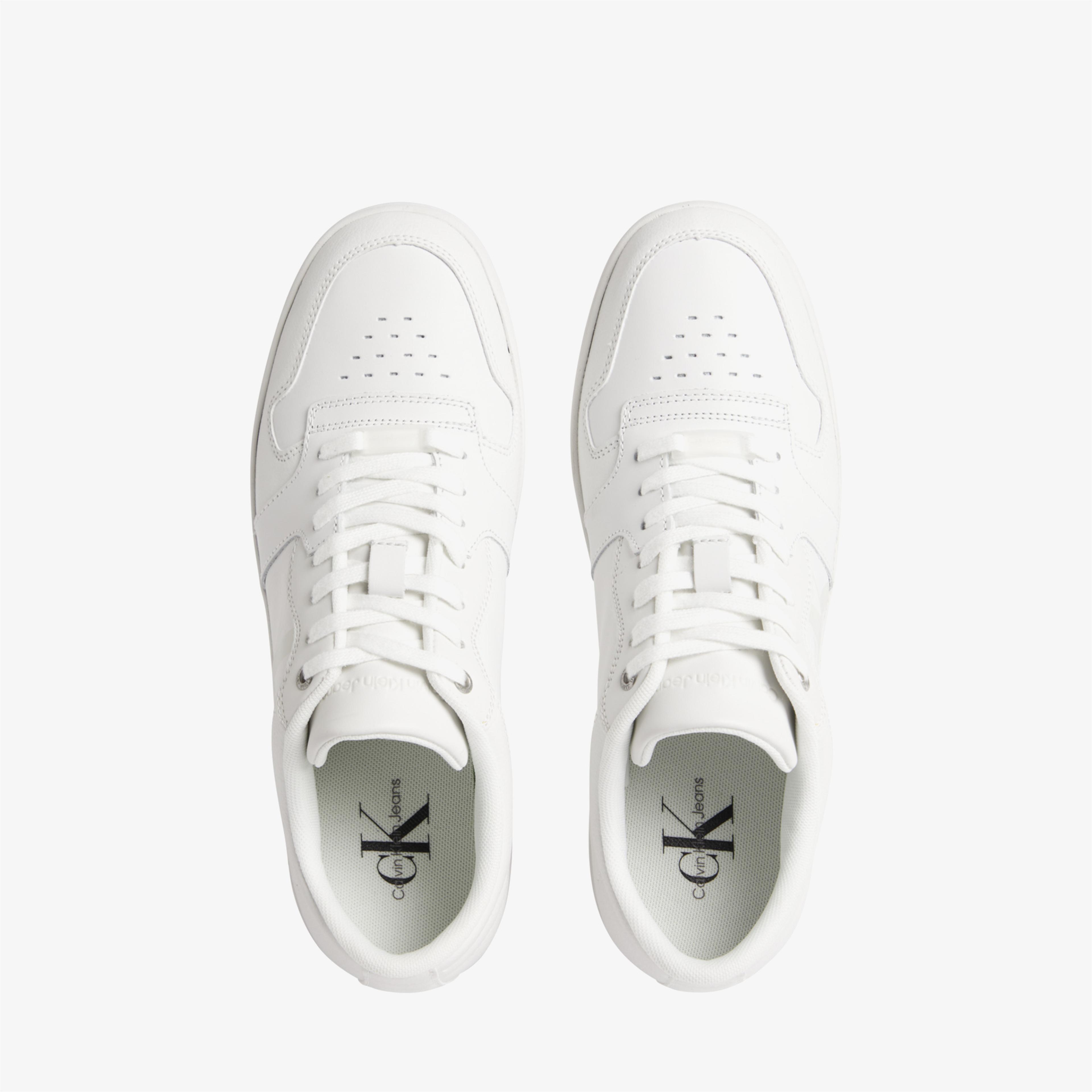 Calvin Klein Cupsole Laceup Basket Low Poly Erkek Beyaz Spor Ayakkabı