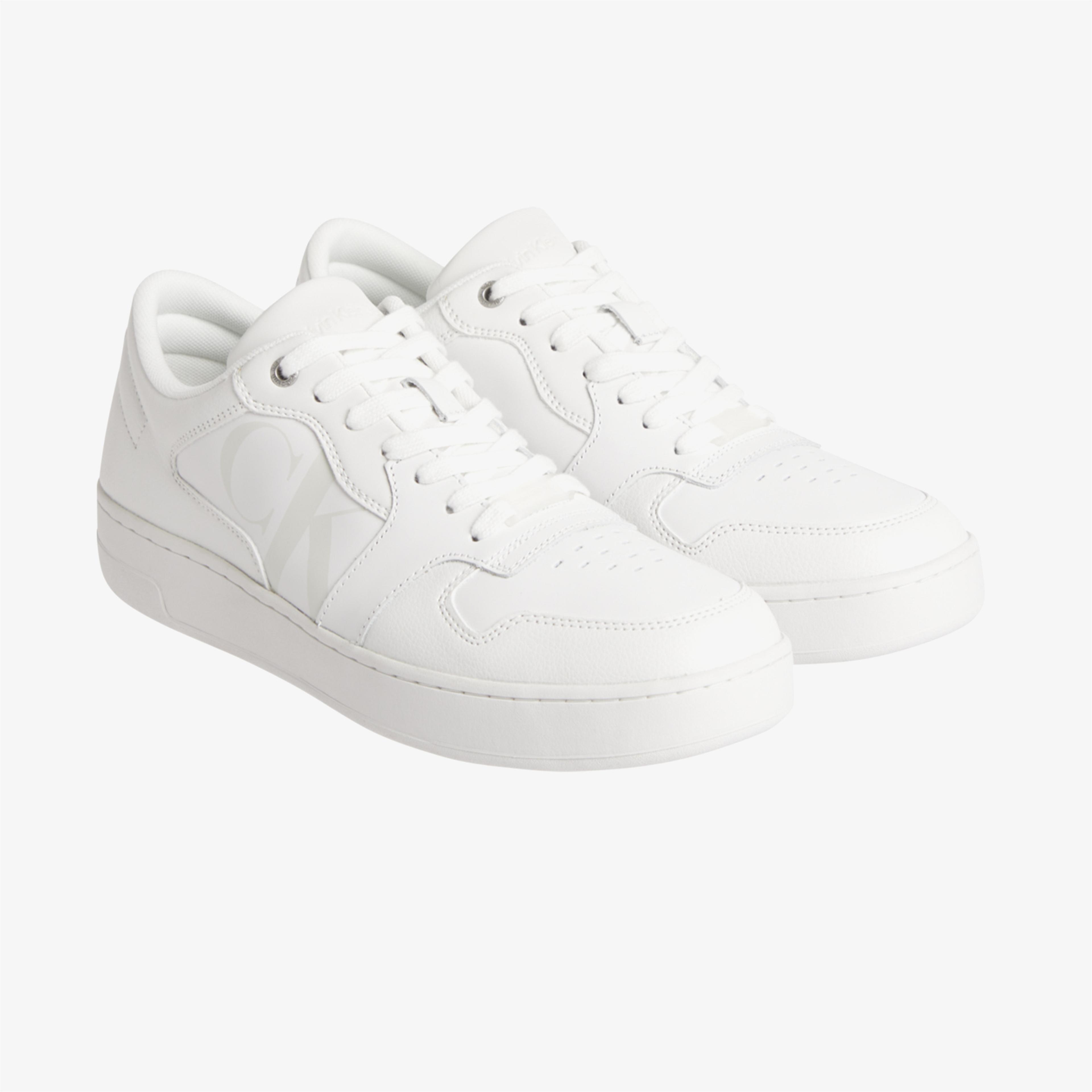Calvin Klein Cupsole Laceup Basket Low Poly Erkek Beyaz Spor Ayakkabı