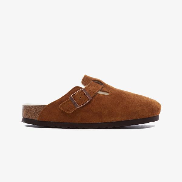 Birkenstock Mink Boston Fell Kadın Kahverengi Terlik_2