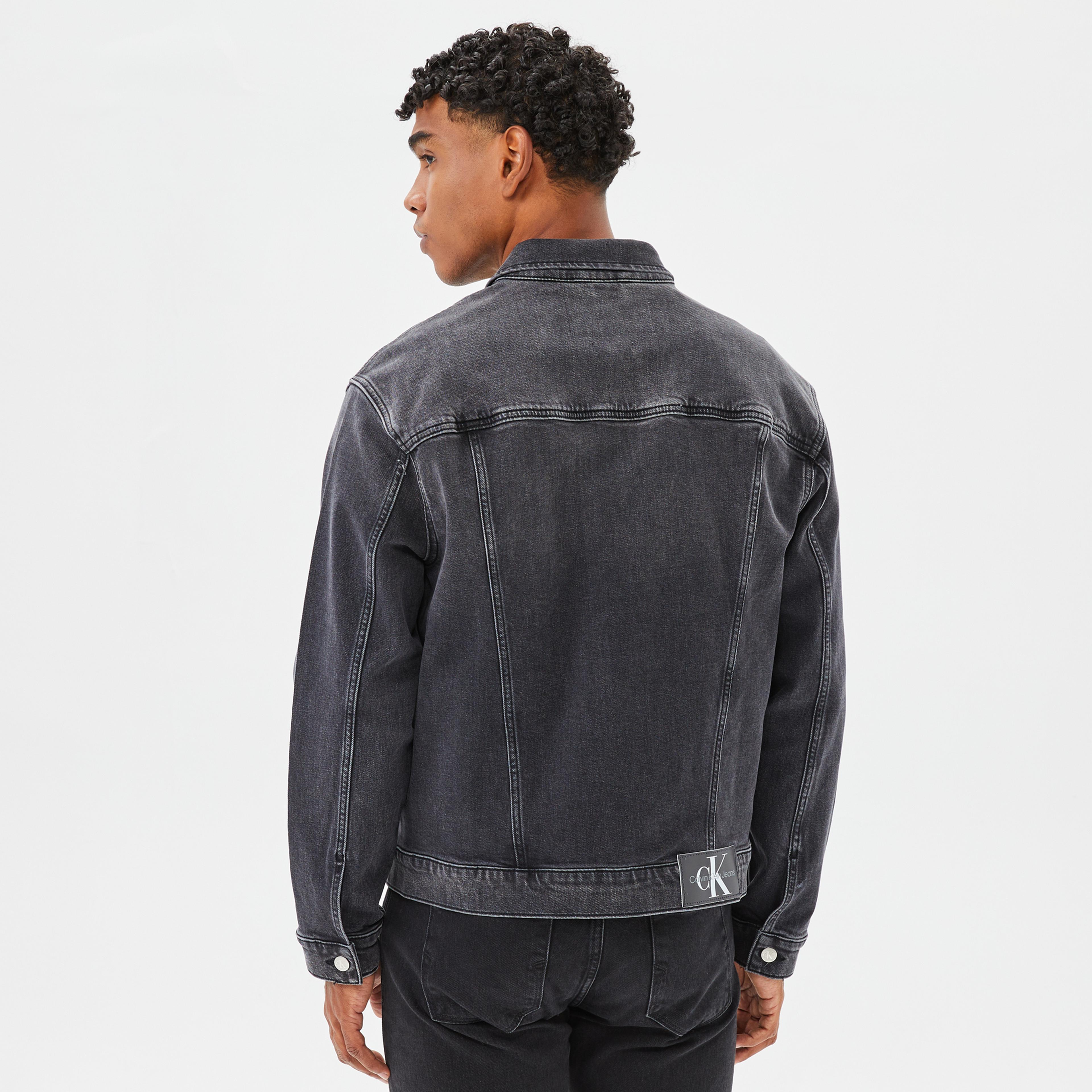 Calvin Klein Regular 90S Denim Erkek Gri Ceket