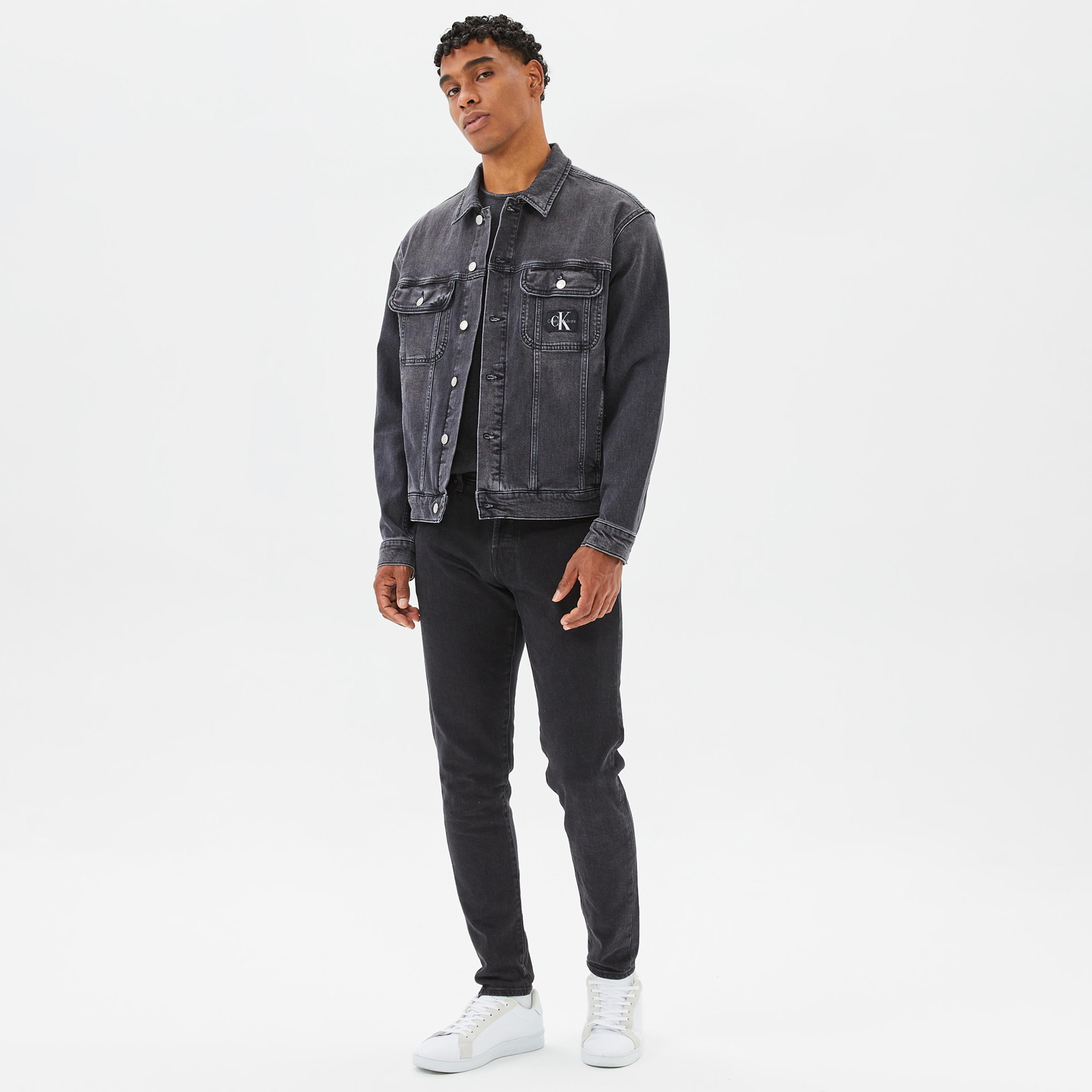 Calvin Klein Regular 90S Denim Erkek Gri Ceket