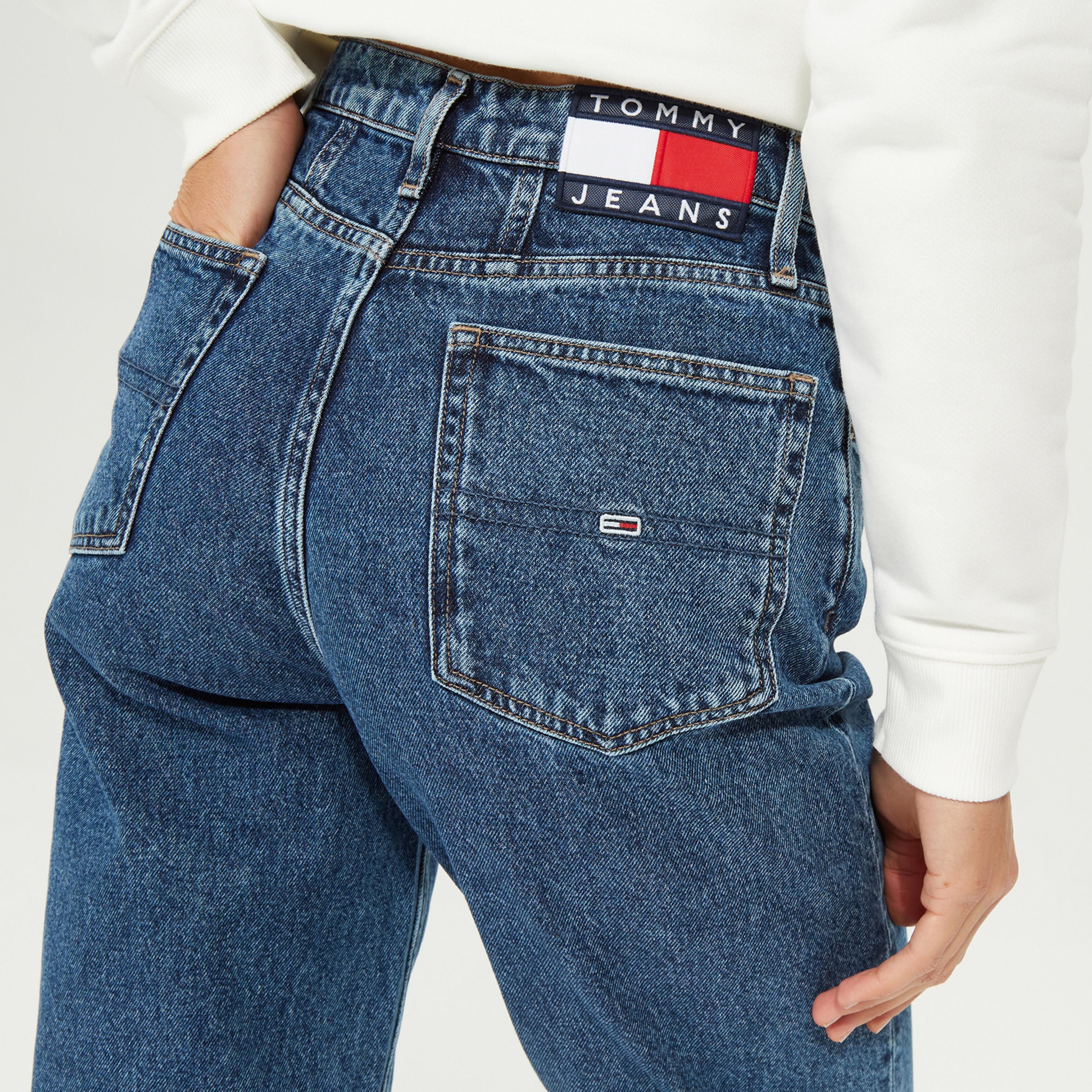 Tommy Jeans Kadın Mavi Mom Jean