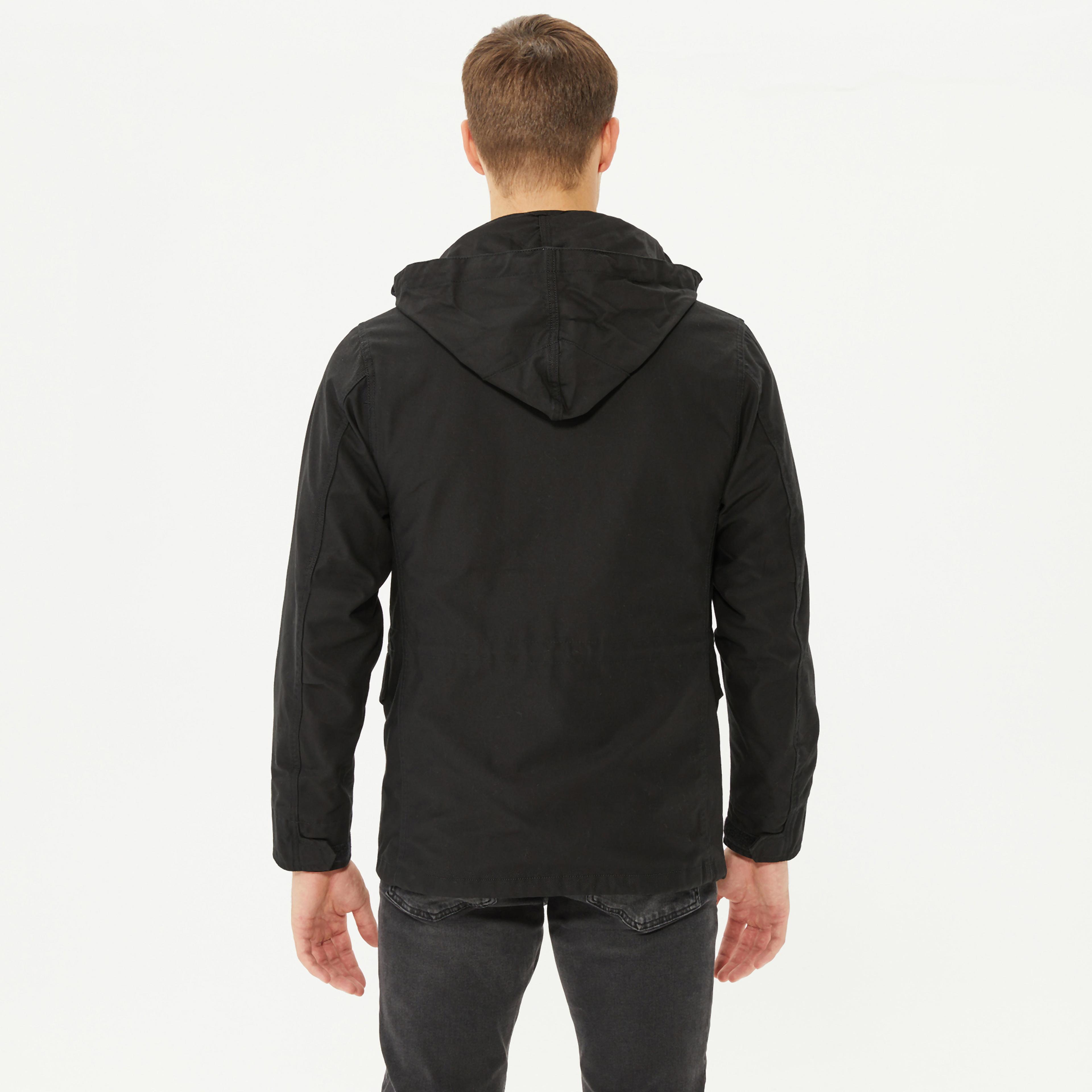 Alpha Industries Erkek Siyah M-65 Mod Saha Montu