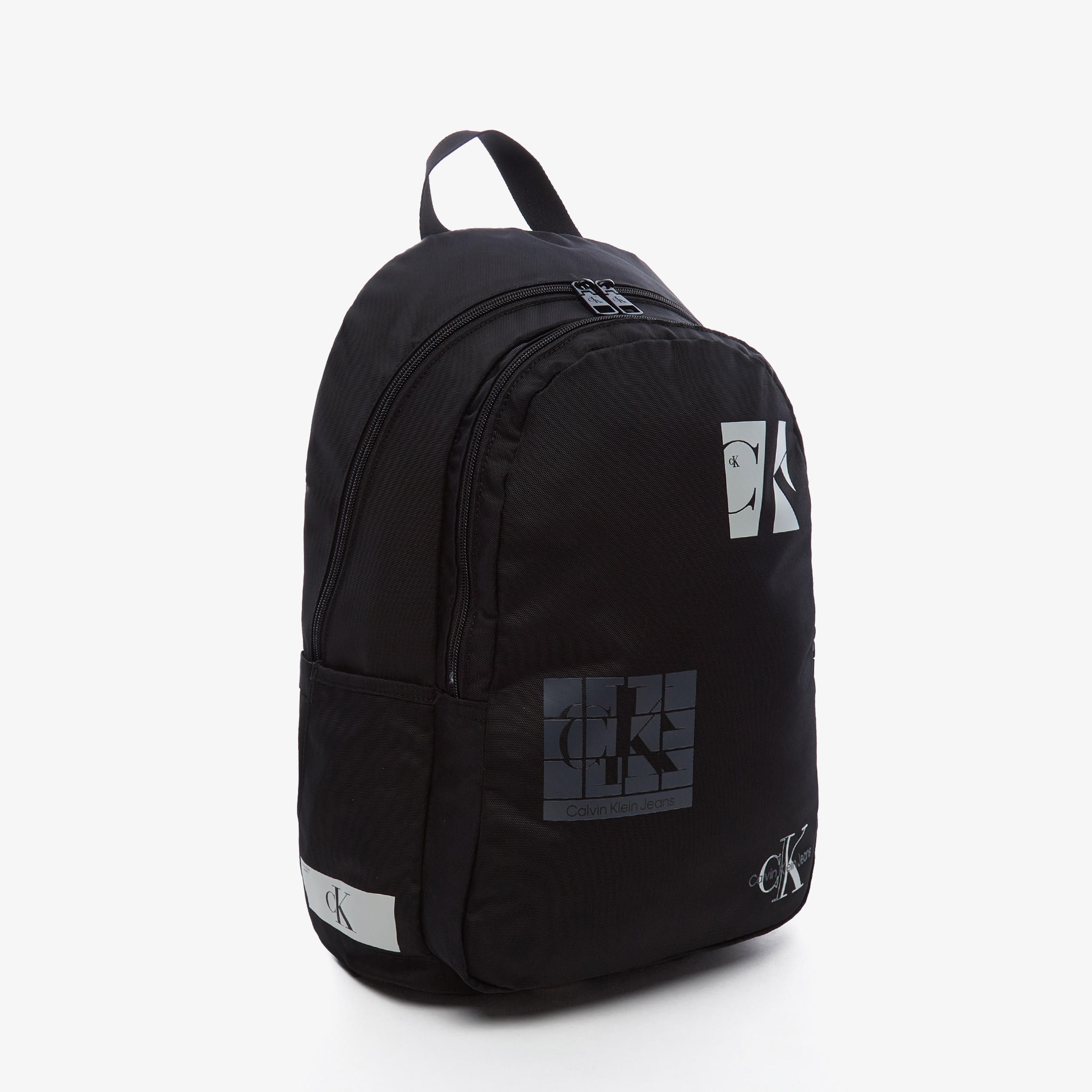 Calvin Klein Sport Essentials Round Aop Erkek Siyah Sırt Çantası