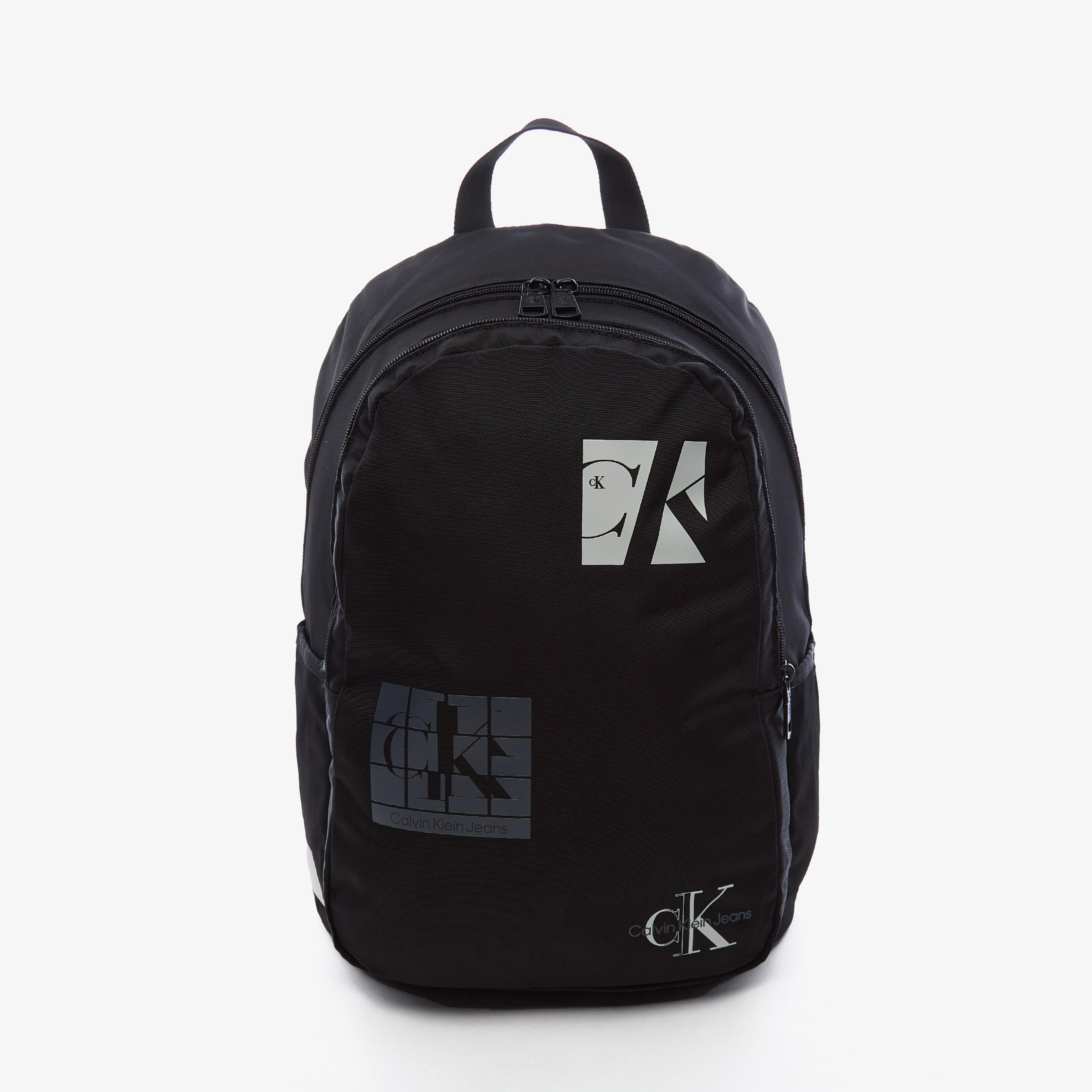 Calvin Klein Sport Essentials Round Aop Erkek Siyah Sırt Çantası
