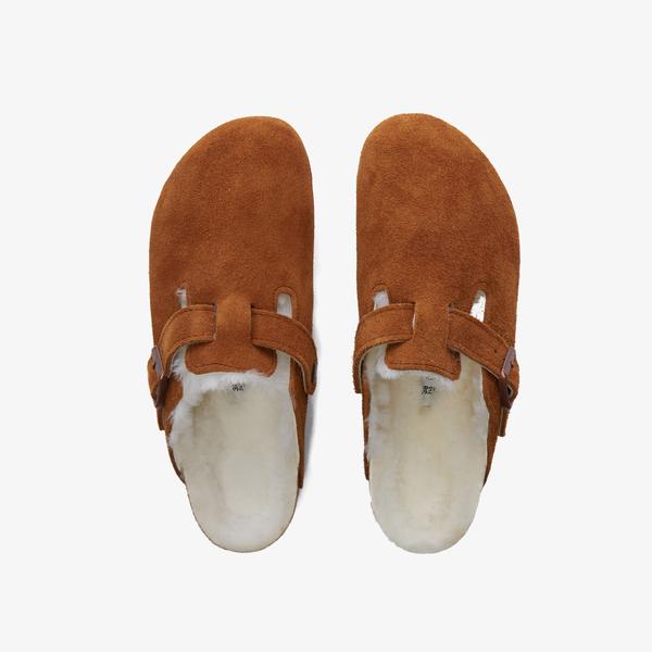 Birkenstock Mink Boston Fell Kadın Kahverengi Terlik