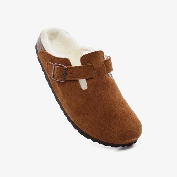 Birkenstock Mink Boston Fell Kadın Kahverengi Terlik_3