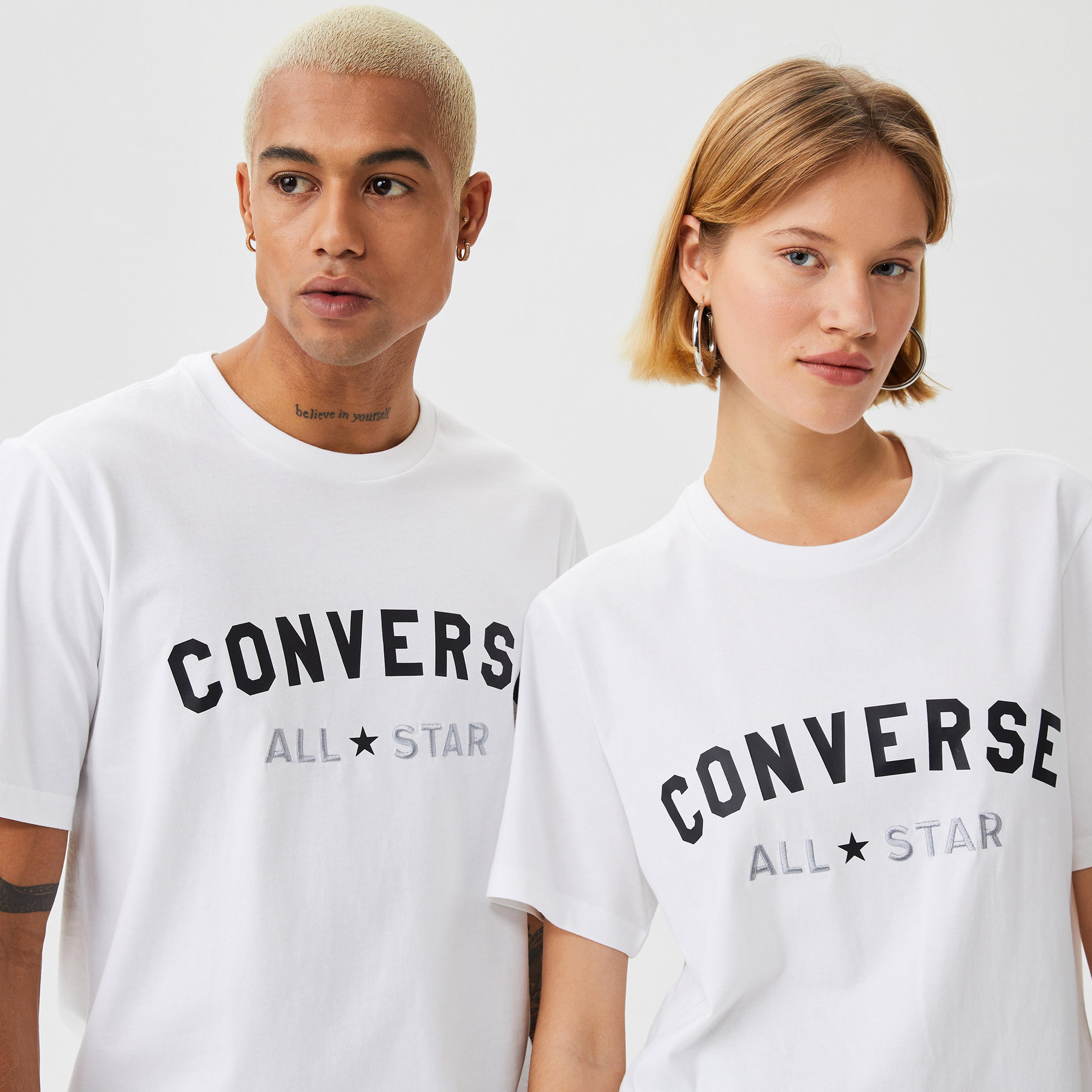 Converse Go-To All Star Logo Unisex Beyaz T-Shirt