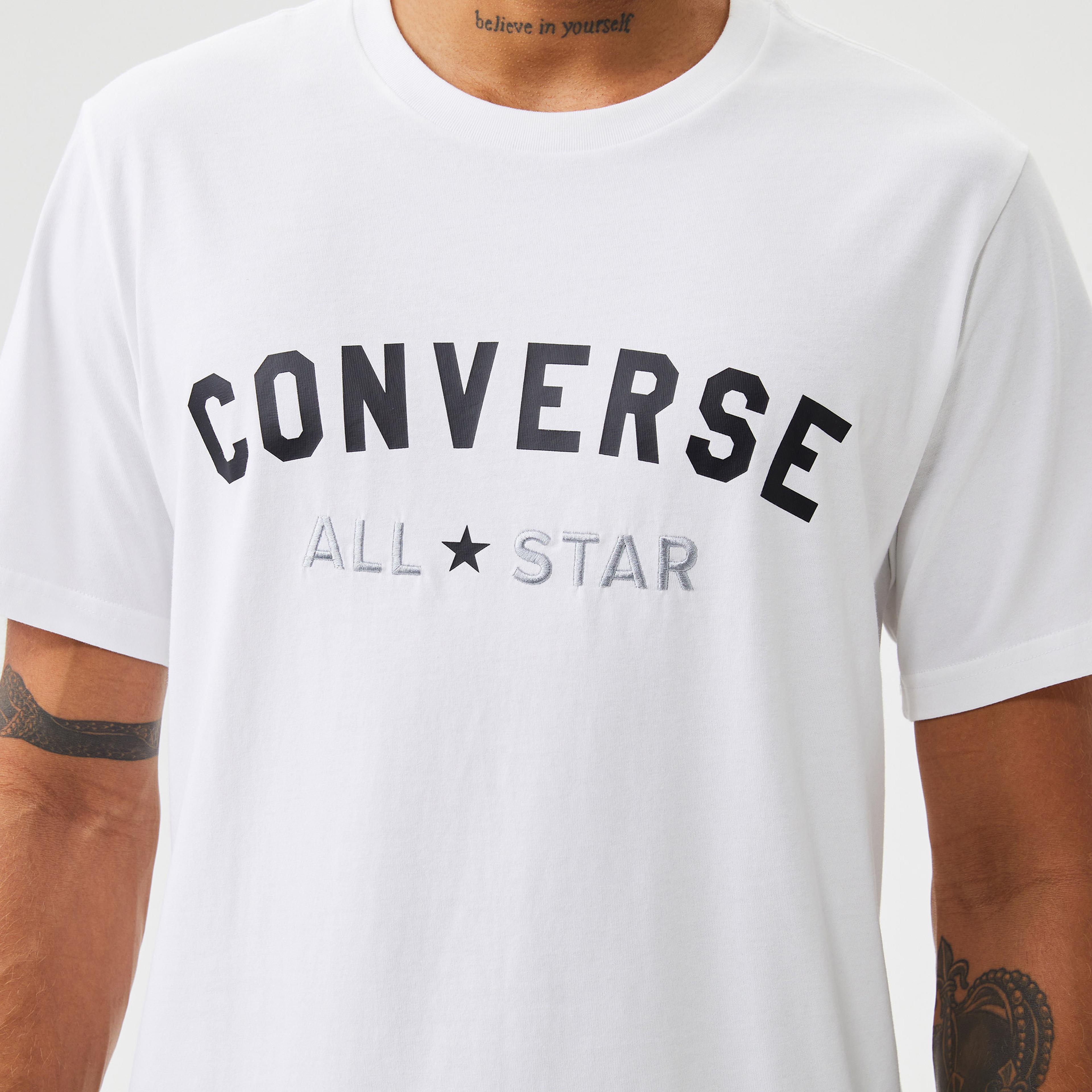 Converse Go-To All Star Logo Unisex Beyaz T-Shirt