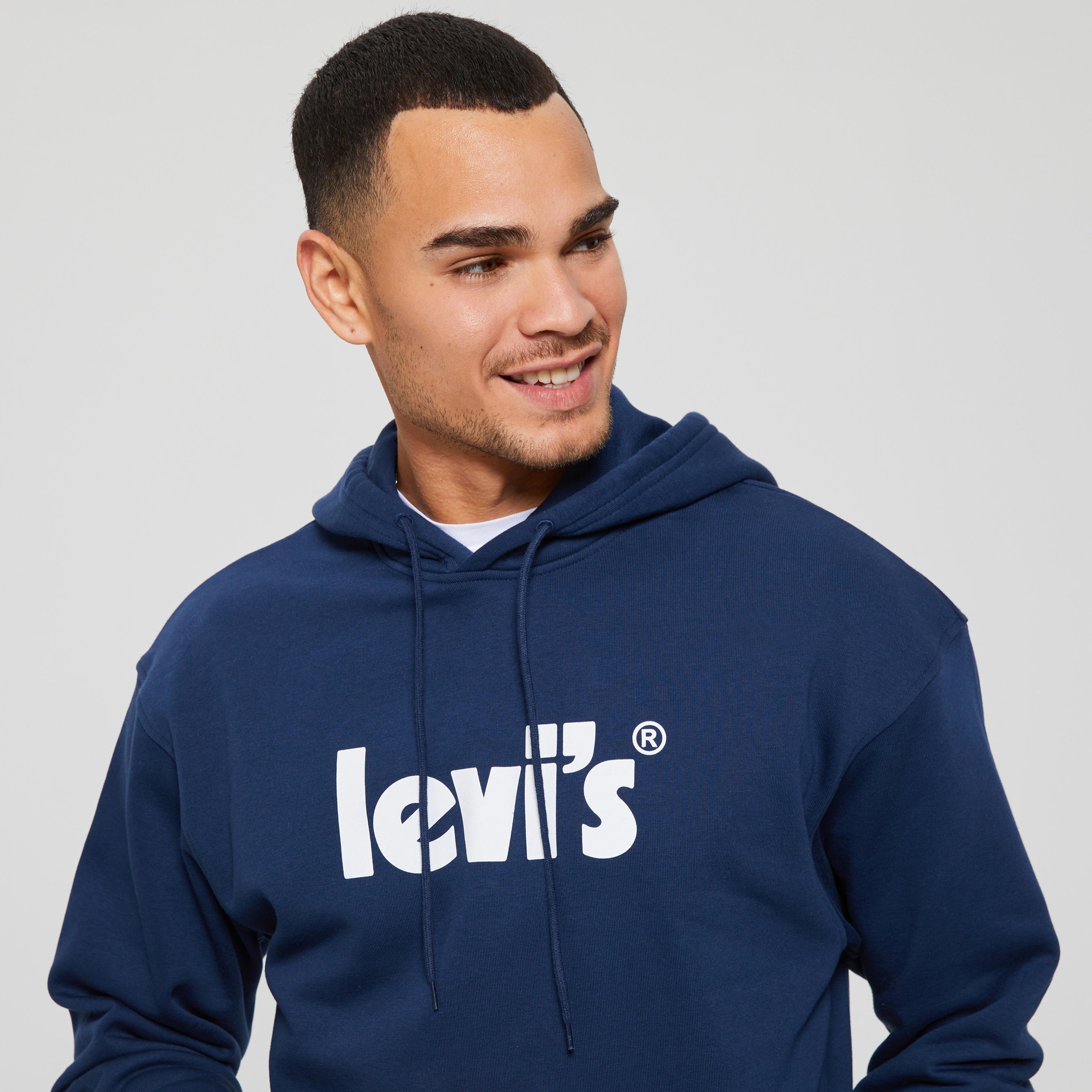 Levi's T3 Relaxed Graphic Core Poster Erkek Mavi Sweatshirt