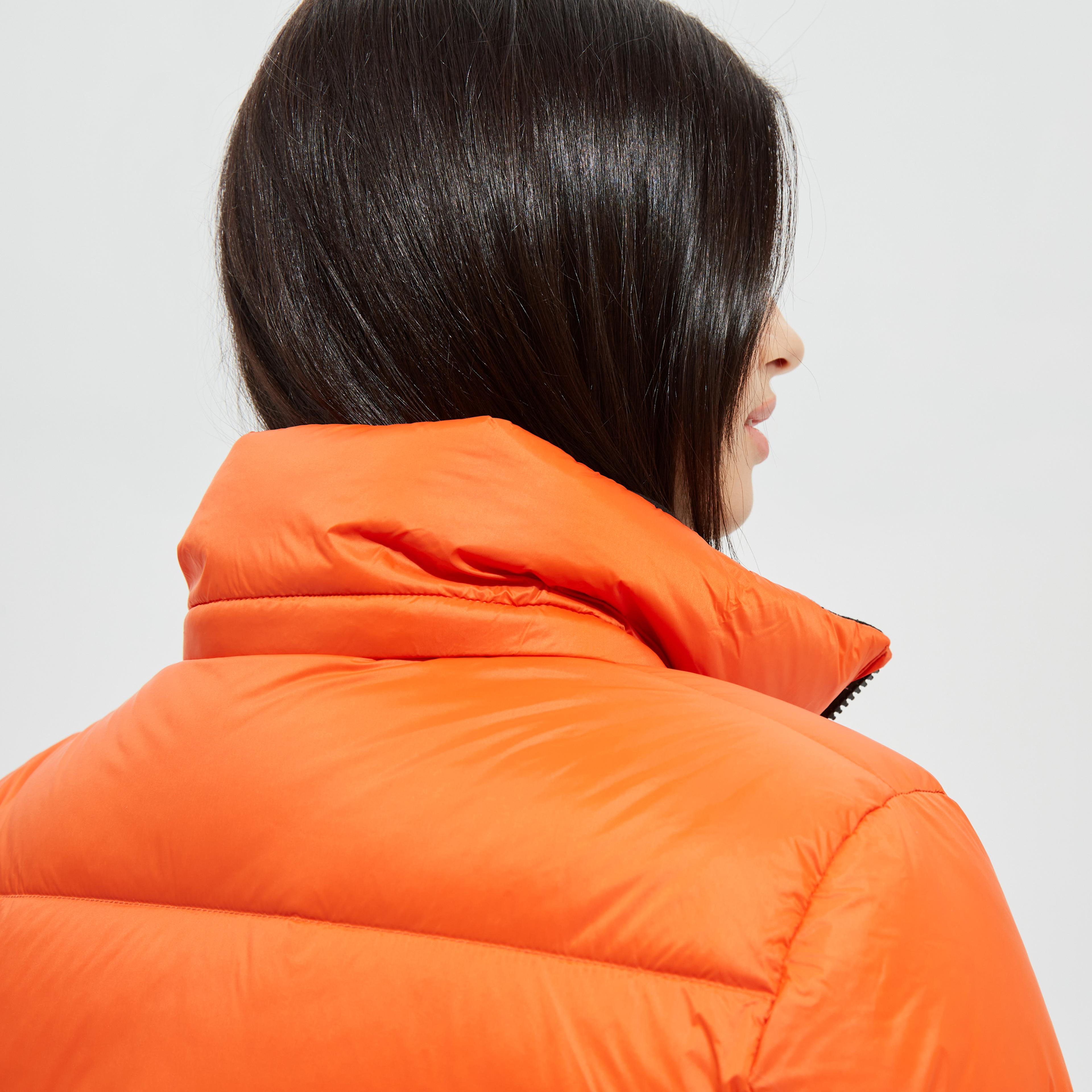 Calvin Klein Recycled Nylon Down Puffer Kadın Turuncu Mont