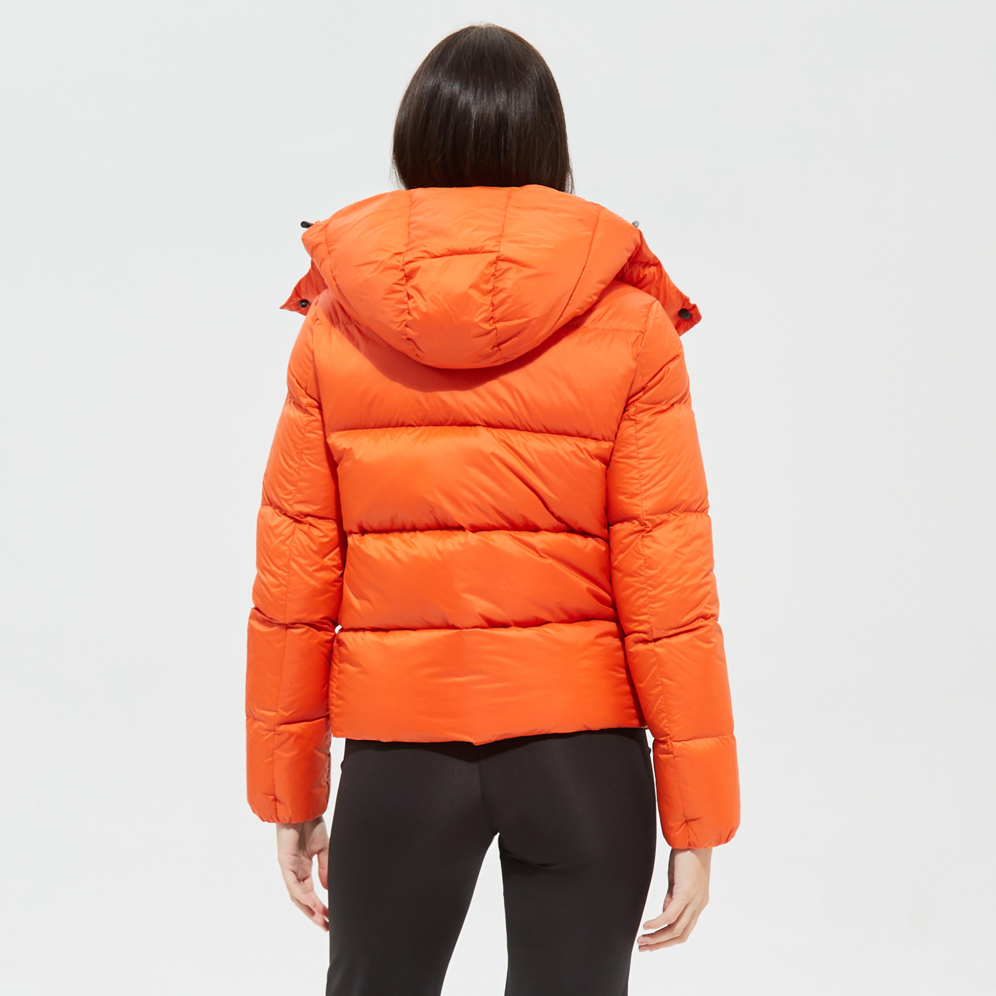 Calvin Klein Recycled Nylon Down Puffer Kadın Turuncu Mont
