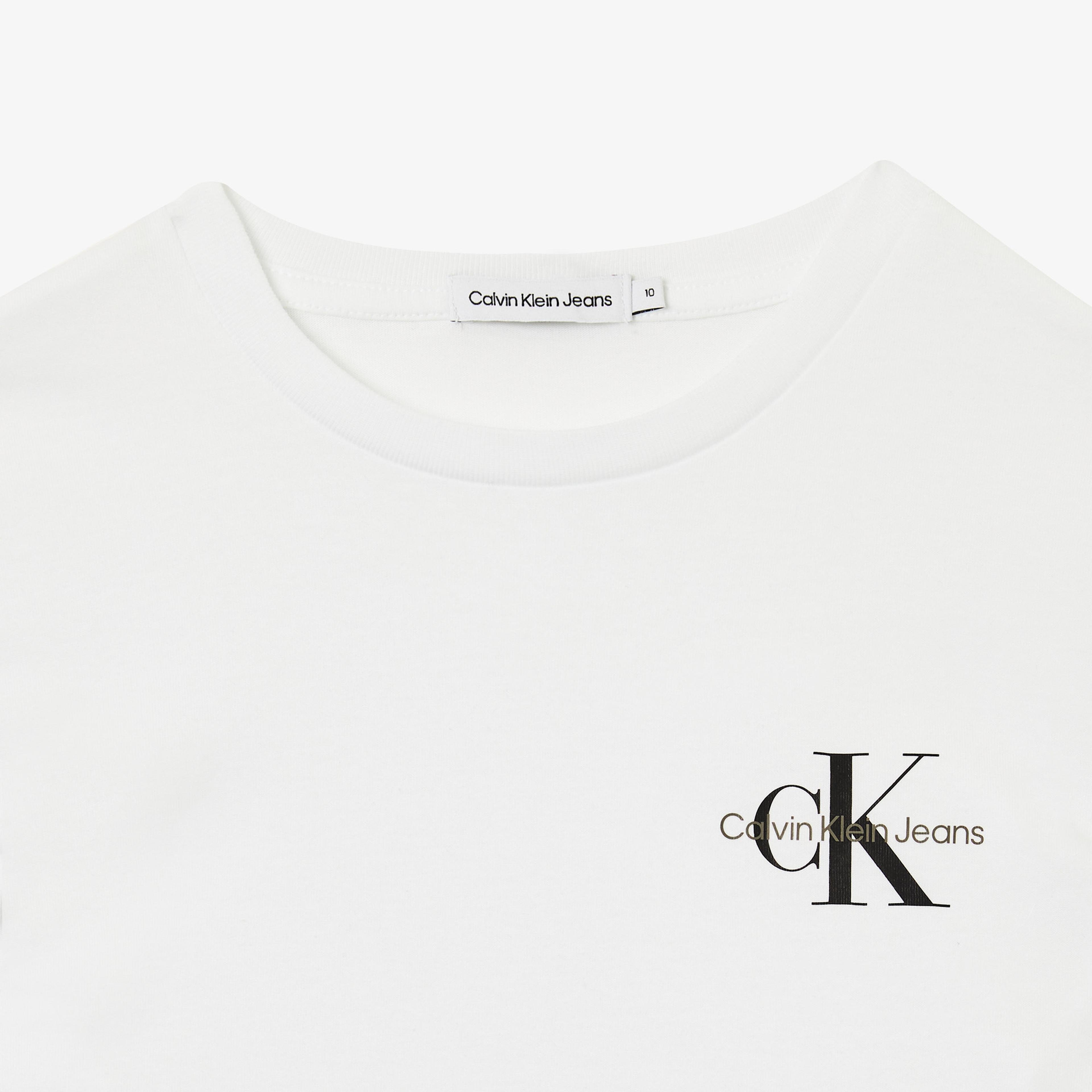 Calvin Klein Chest Monogram Beyaz Çocuk Sweatshirt