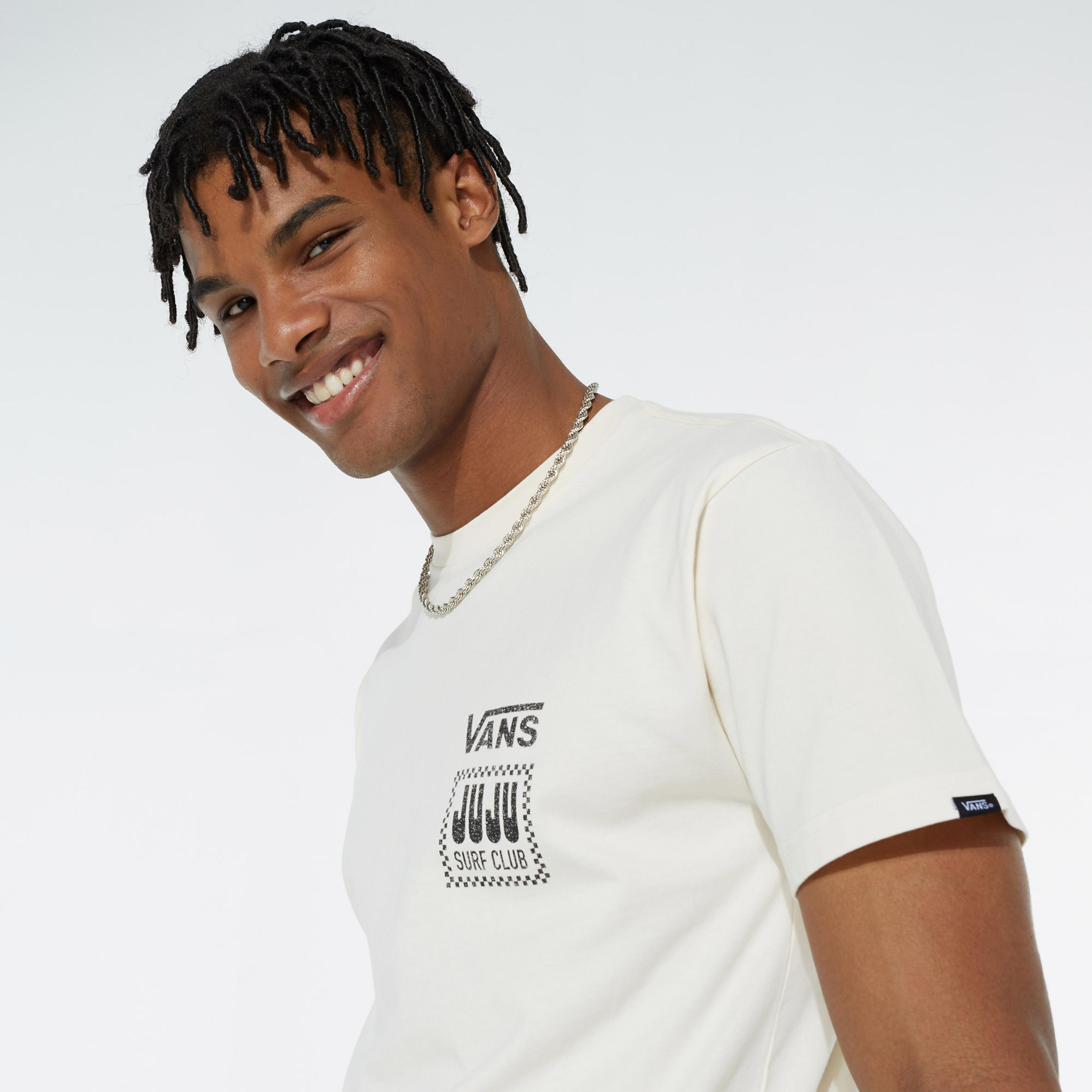 Vans Juju Surf Club Erkek Beyaz T-Shirt