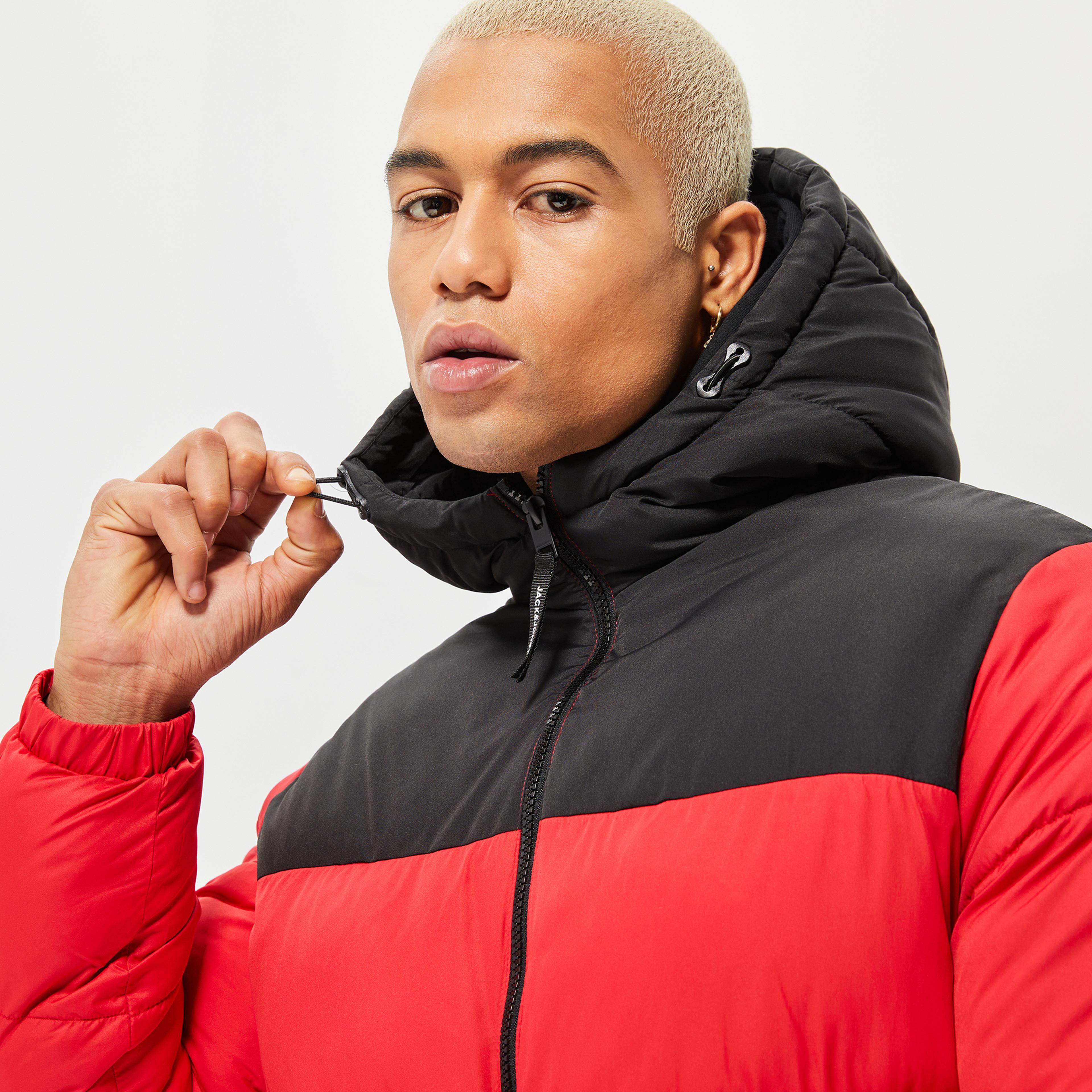 Jack & Jones Jjchili Puffer Hood Erkek Kırmızı Mont