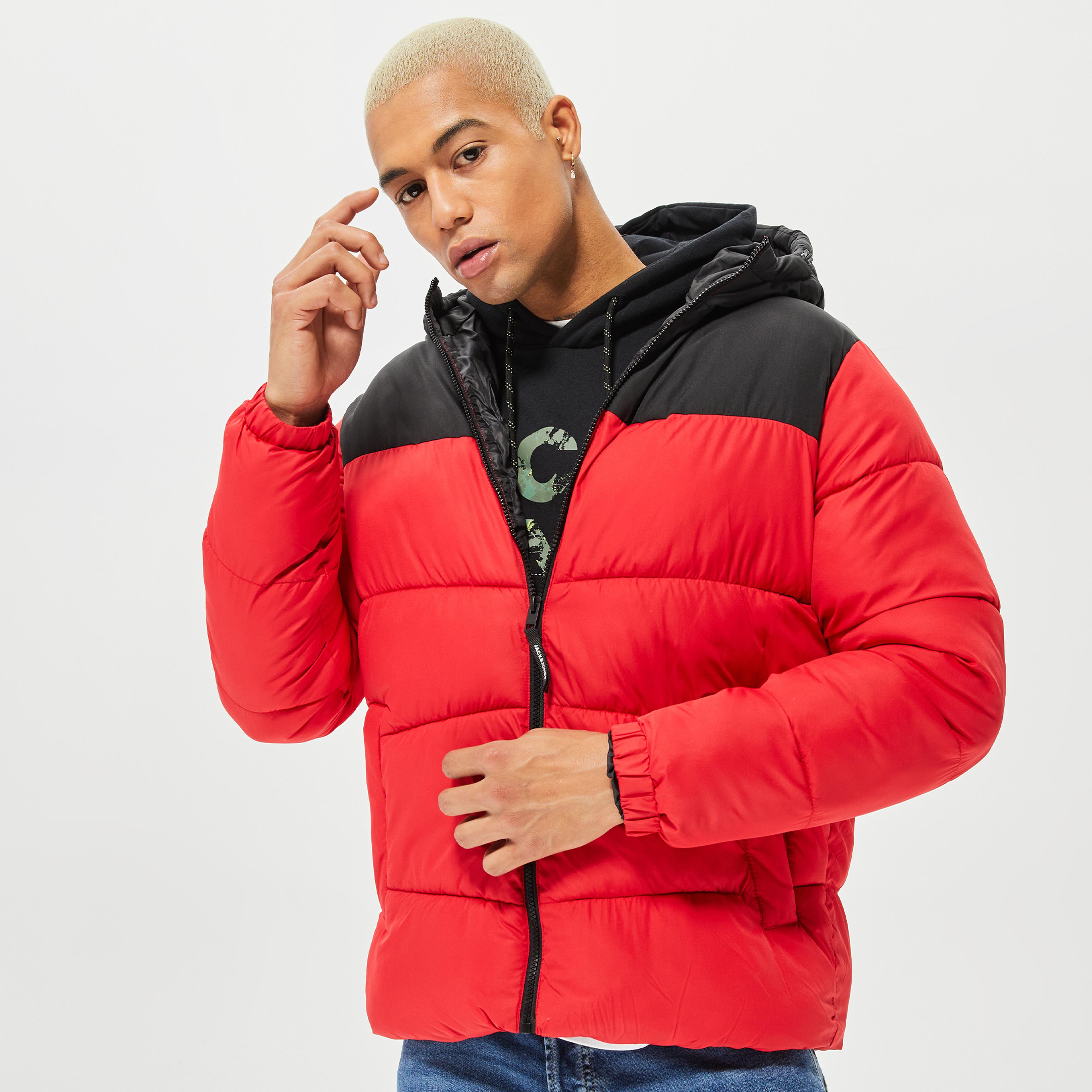 Jack & Jones Jjchili Puffer Hood Erkek Kırmızı Mont