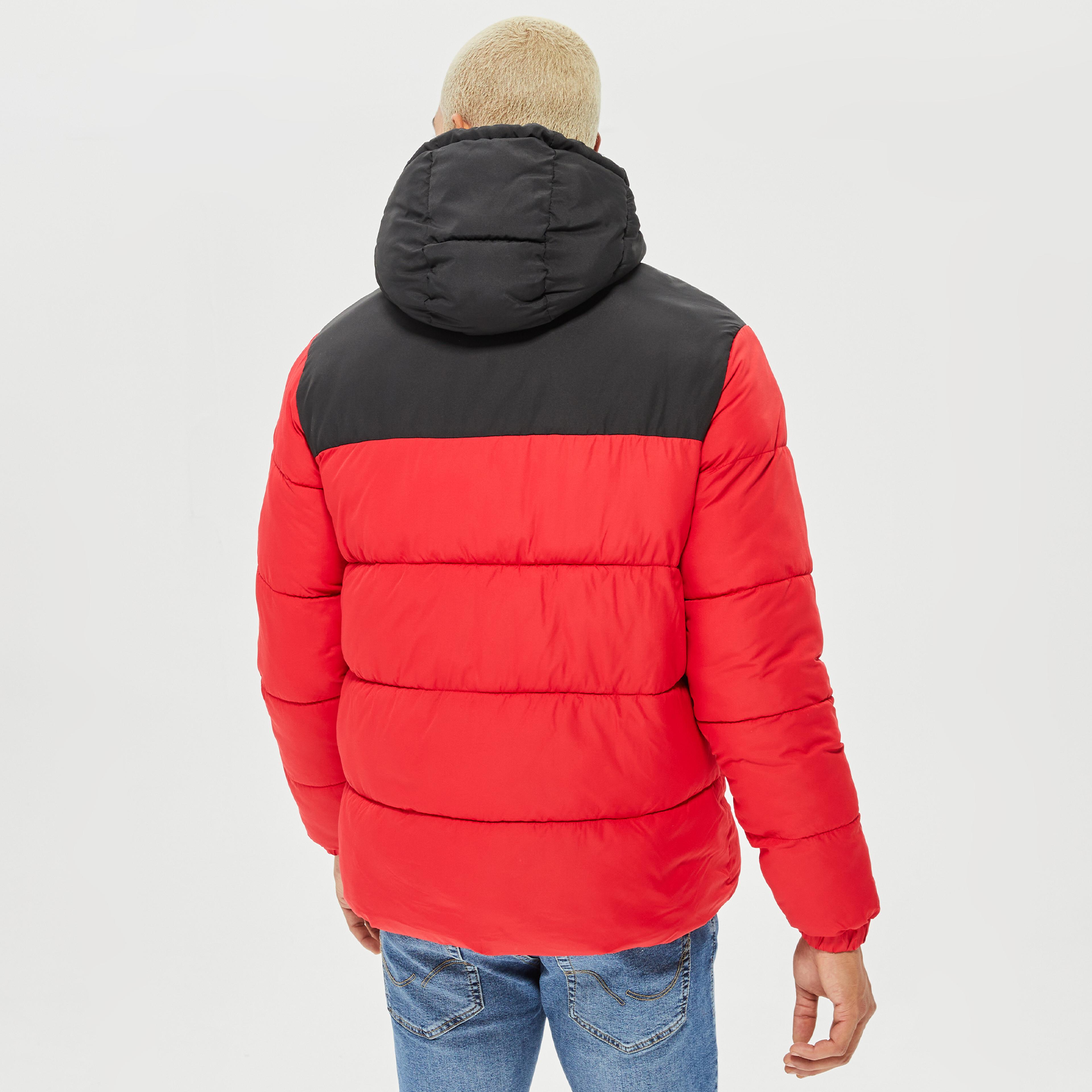Jack & Jones Jjchili Puffer Hood Erkek Kırmızı Mont