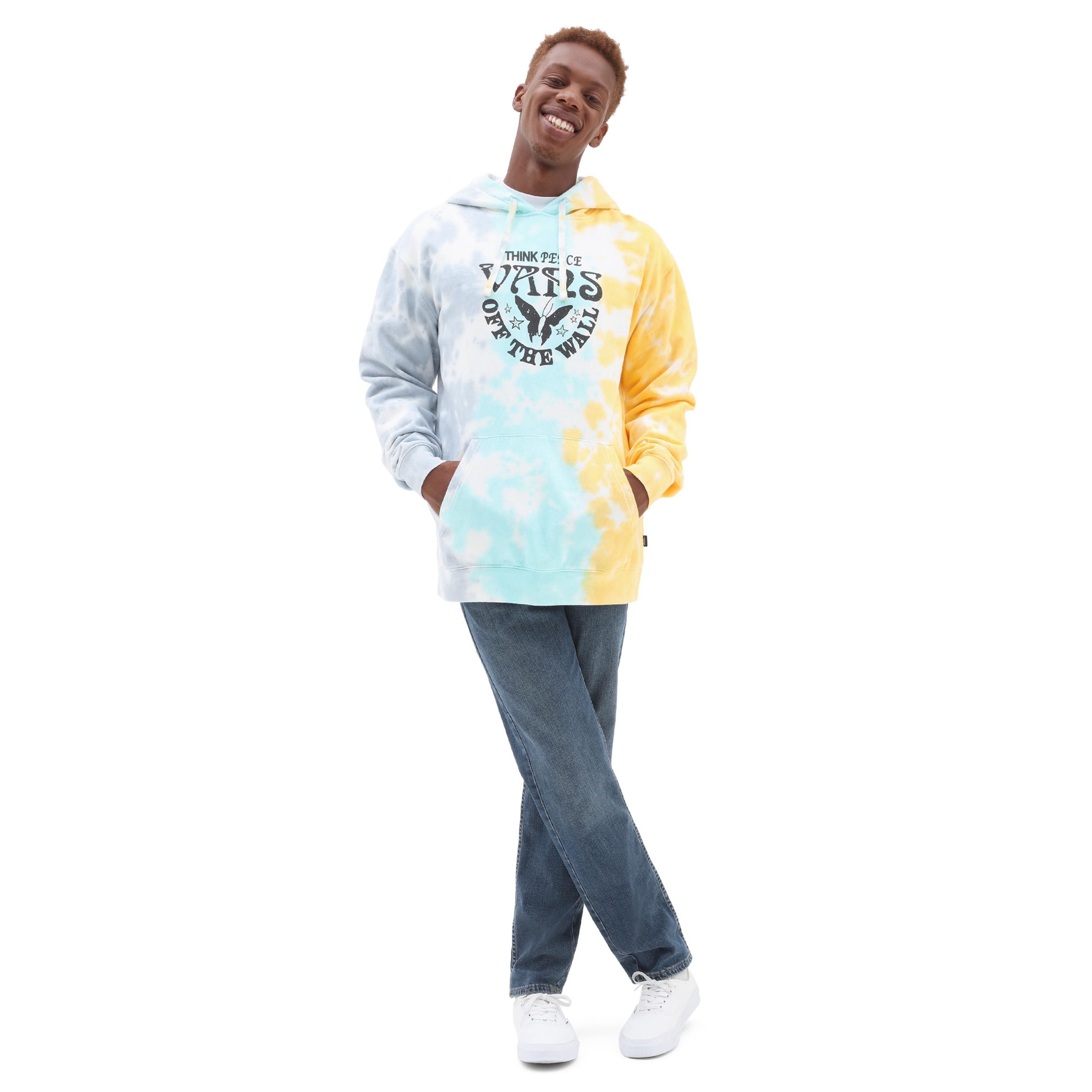 Vans Happy Thoughts Tie Dye Erkek Renkli Hoodie Sweatshirt