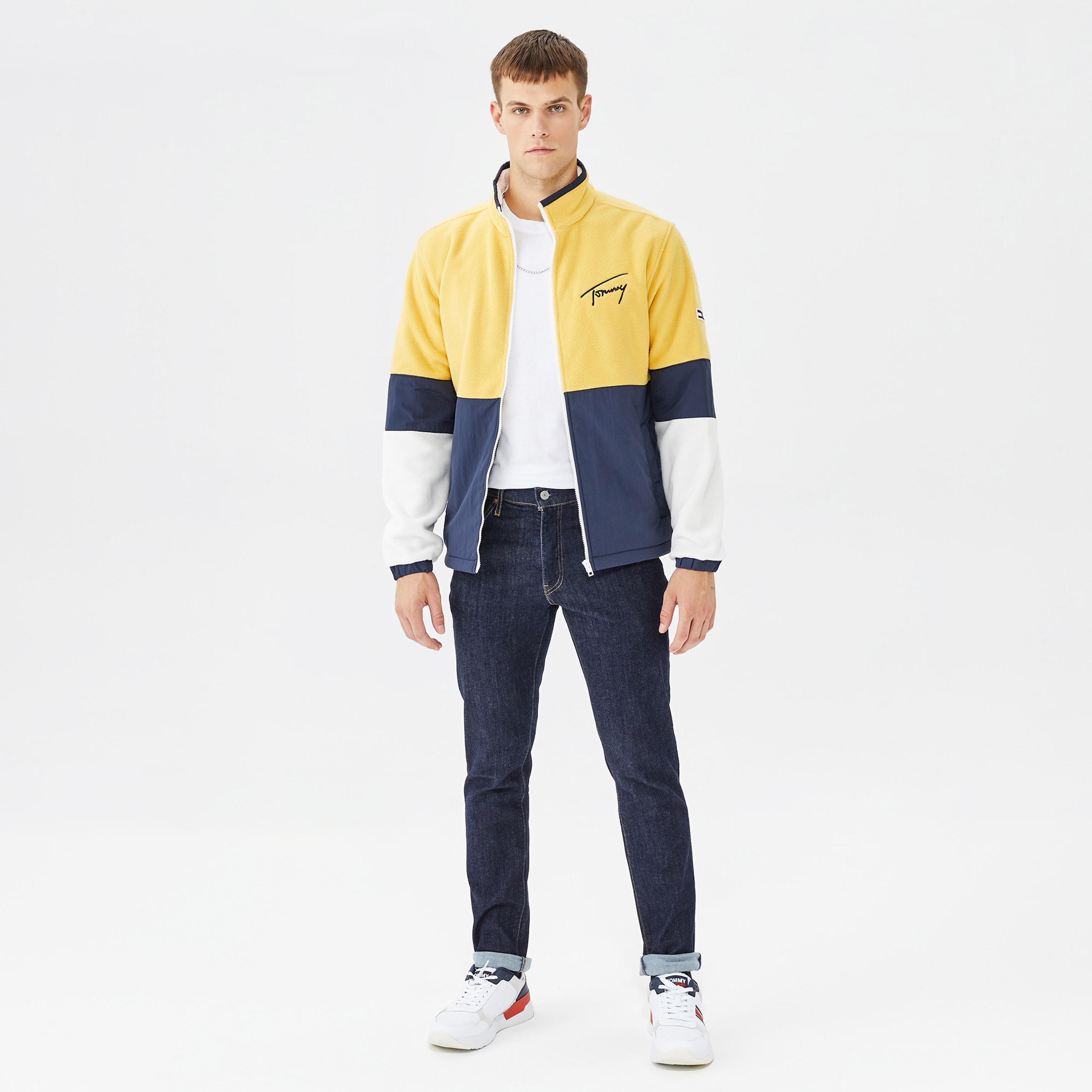Tommy Jeans Mix Media Retro Erkek Sarı Ceket