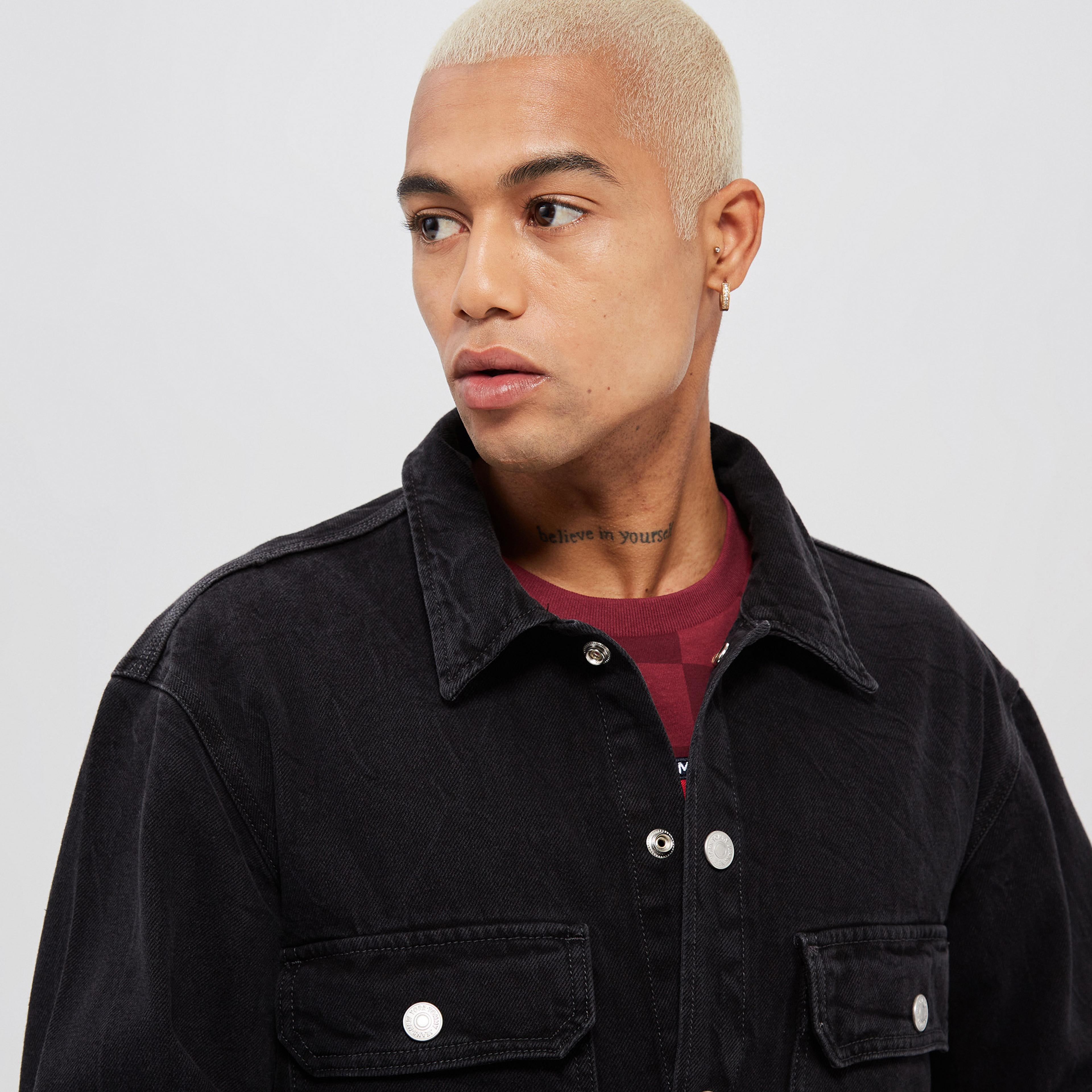 Tommy Hilfiger Utility Erkek Siyah Ceket