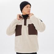 Jack Wolfskin Pank Snap Erkek Ekru Sweatshirt