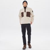 Jack Wolfskin Pank Snap Erkek Ekru Sweatshirt