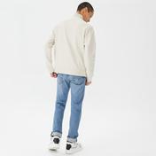 Calvin Klein Cotton Comfort Quarter Zip Erkek Bej Triko Sweatshirt