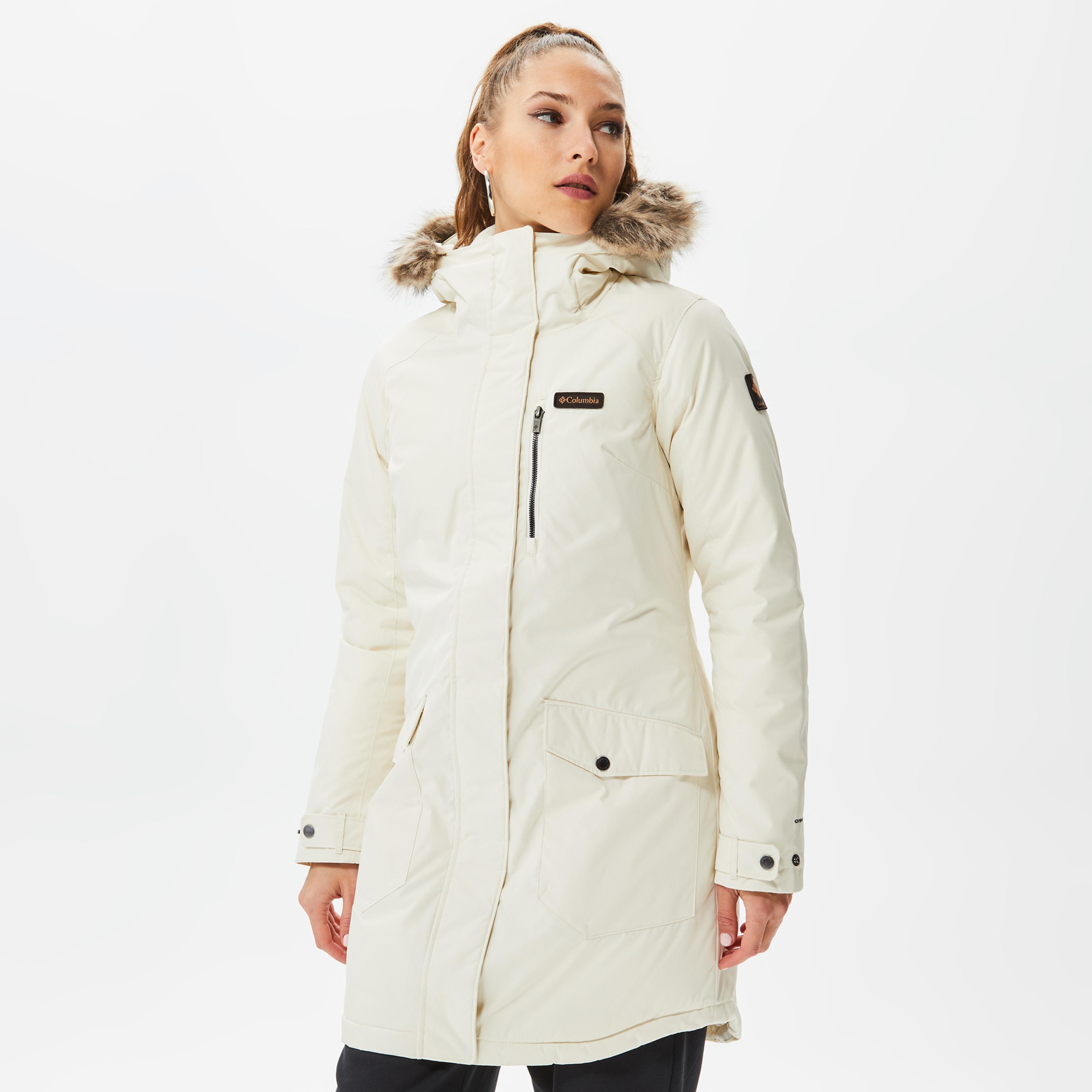 Columbia Suttle Mountain Long Insulated Kadın Beyaz Mont