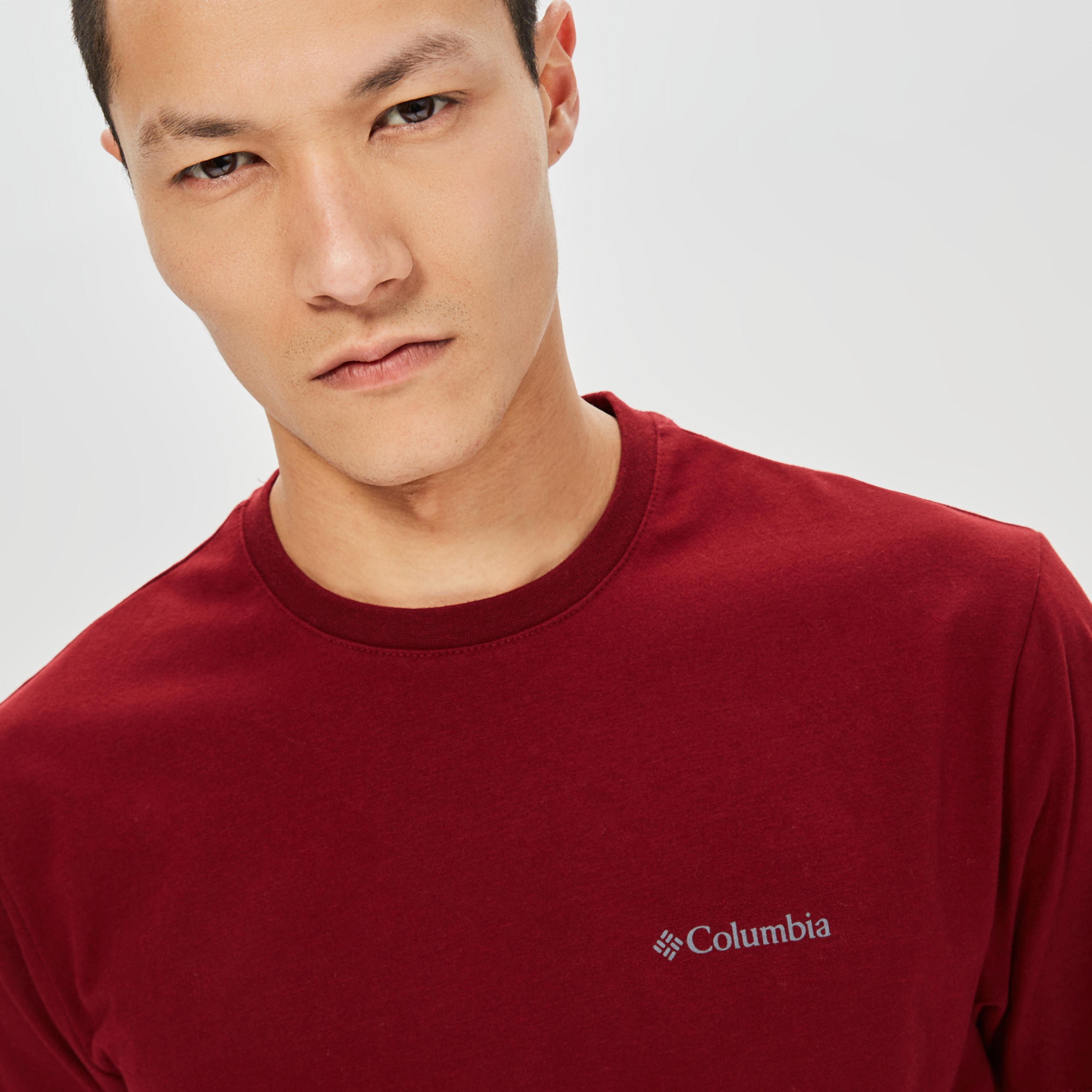 Columbia Basic Logo Brushed Erkek Kırmızı T-Shirt