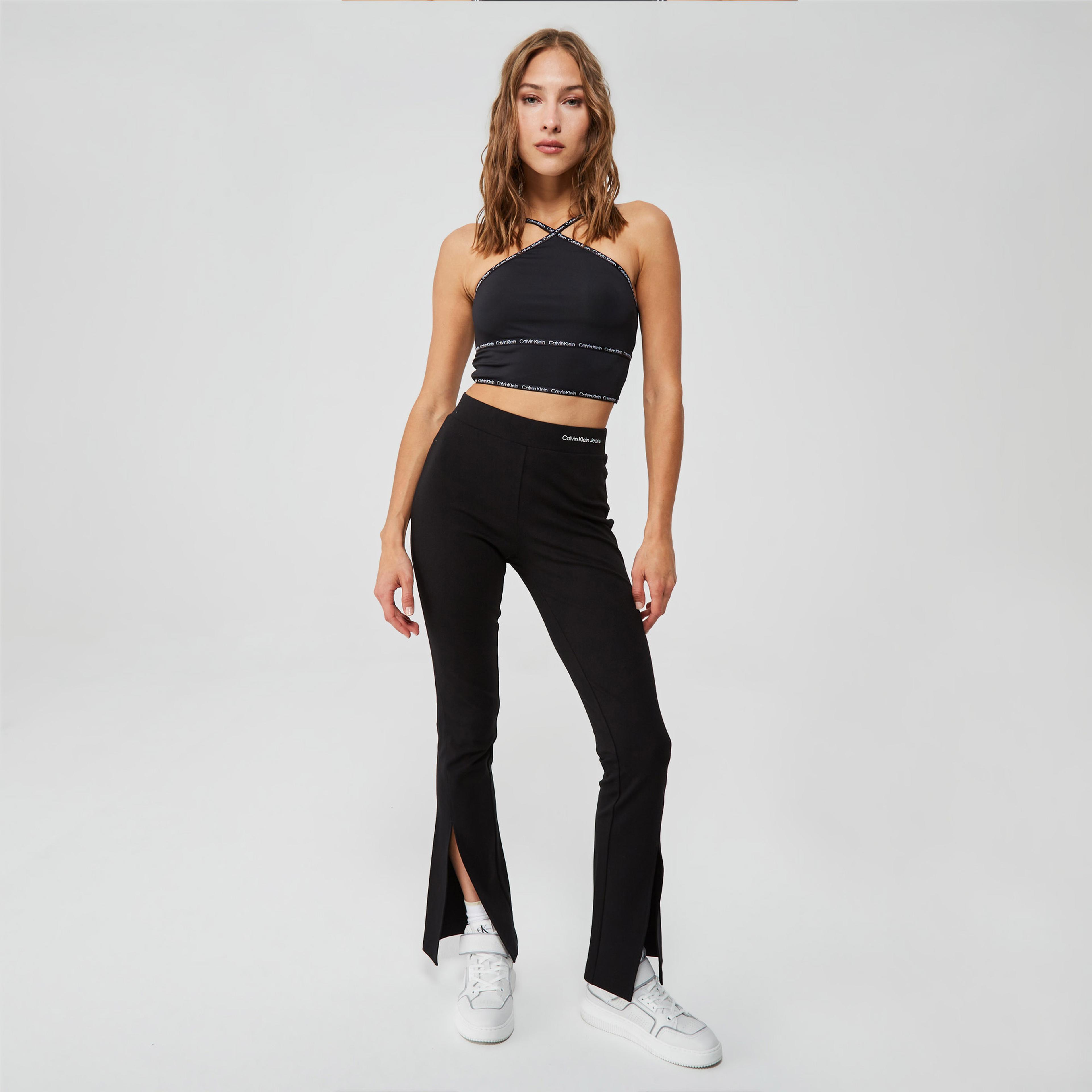 Calvin Klein Tank Top Kadın Siyah Kolsuz T-Shirt
