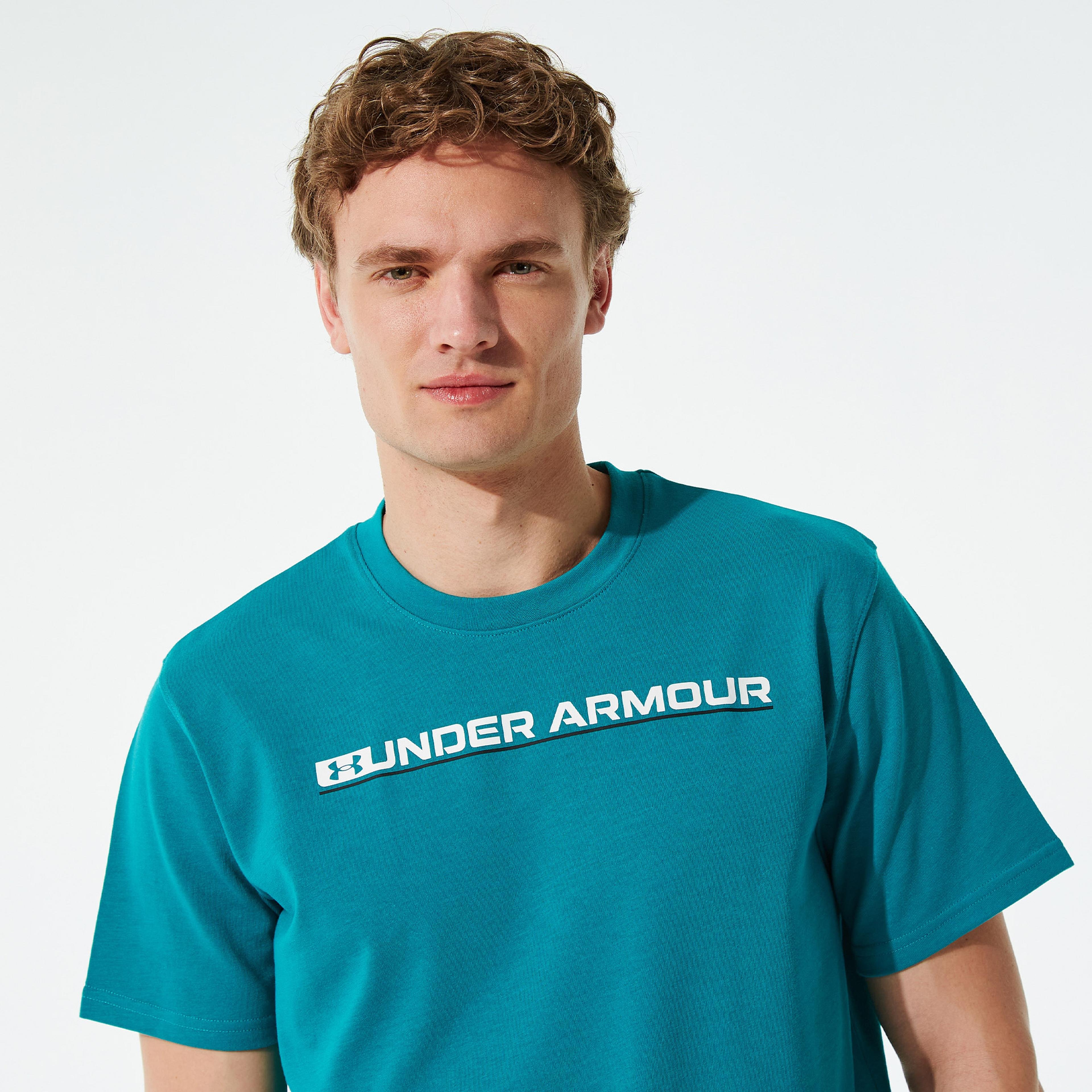 Under Armour Outline Symbol Grid Erkek Yeşil T-Shirt