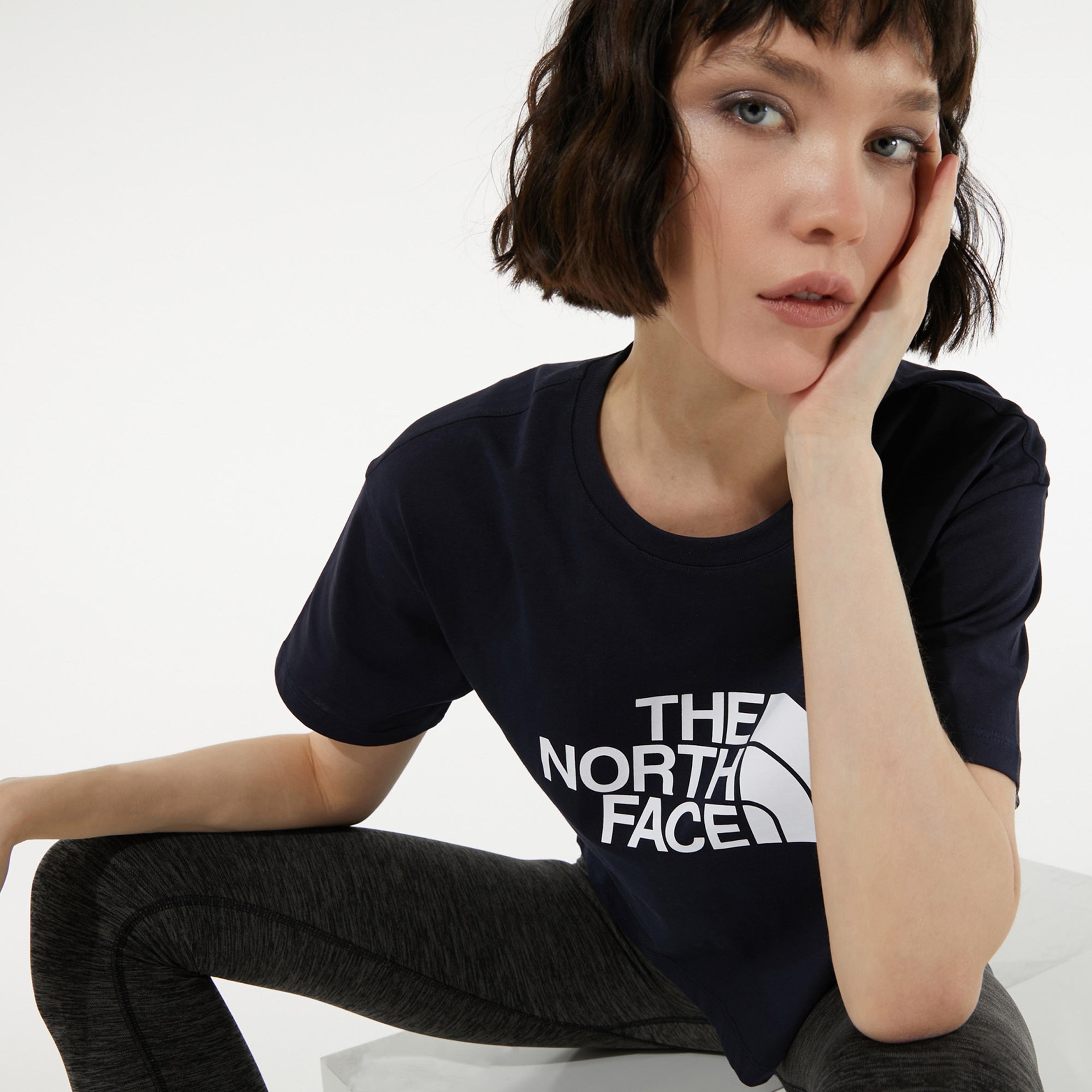 The North Face Easy Kadın Lacivert Crop T-Shirt