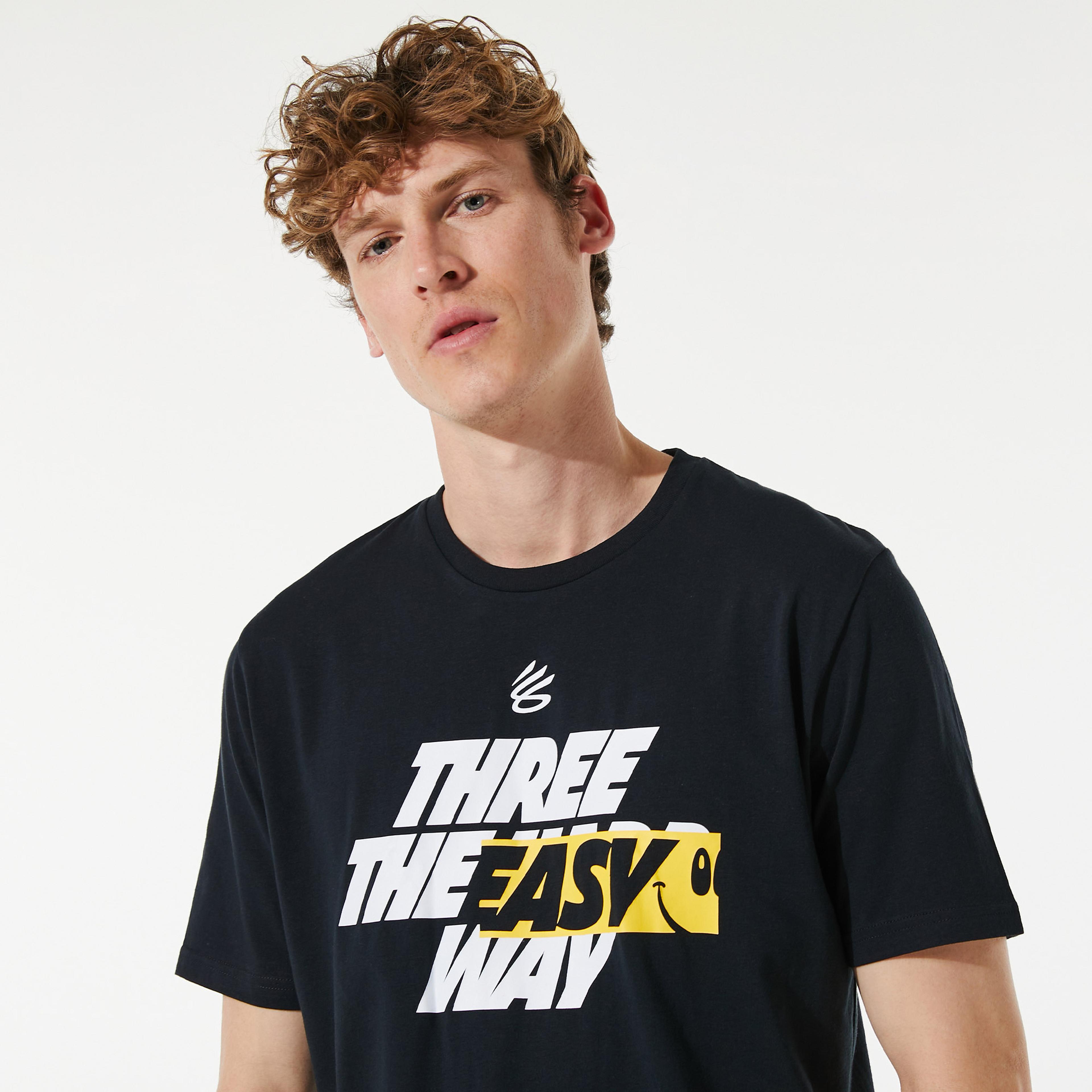 Under Armour Curry Three Easy Siyah Erkek T-Shirt
