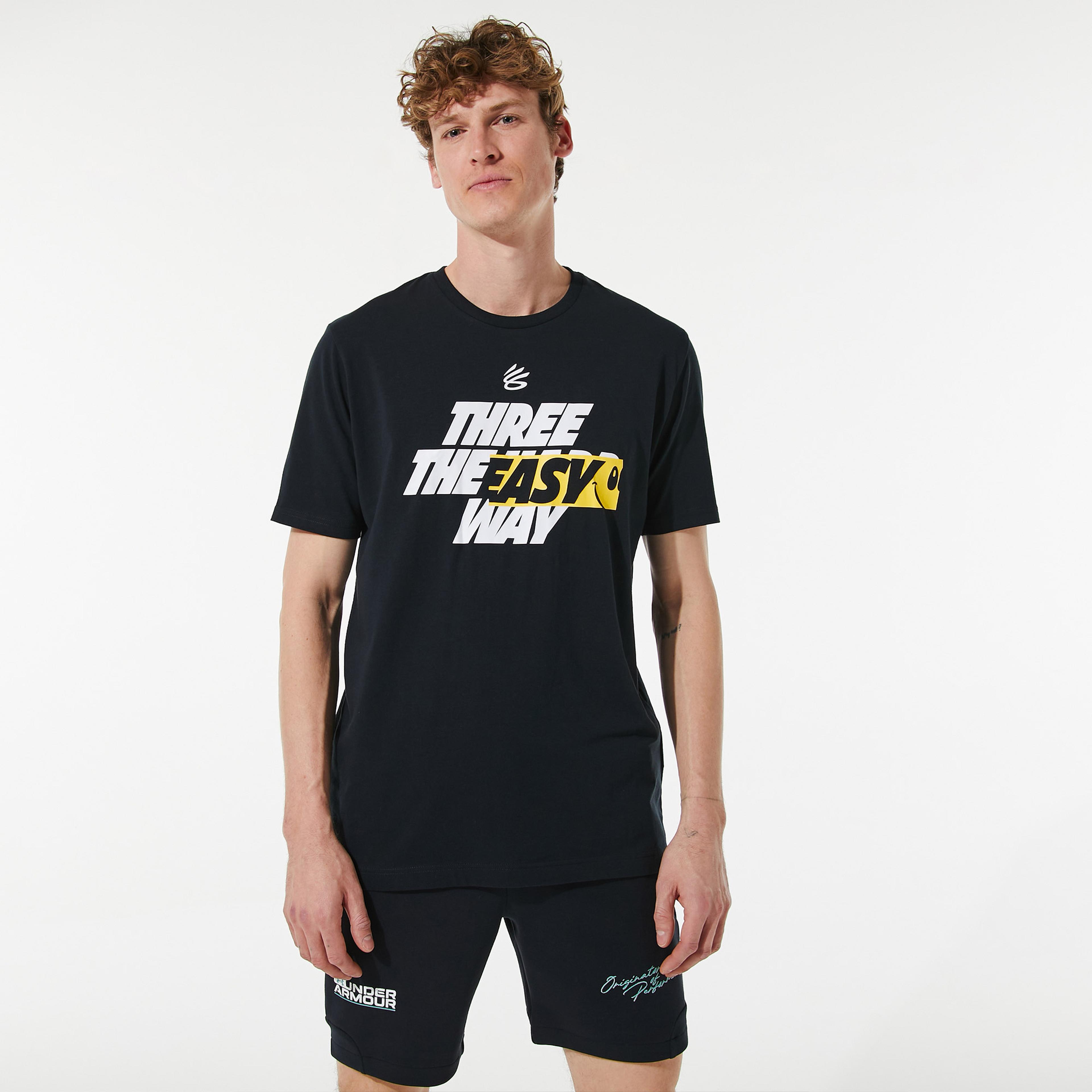 Under Armour Curry Three Easy Siyah Erkek T-Shirt