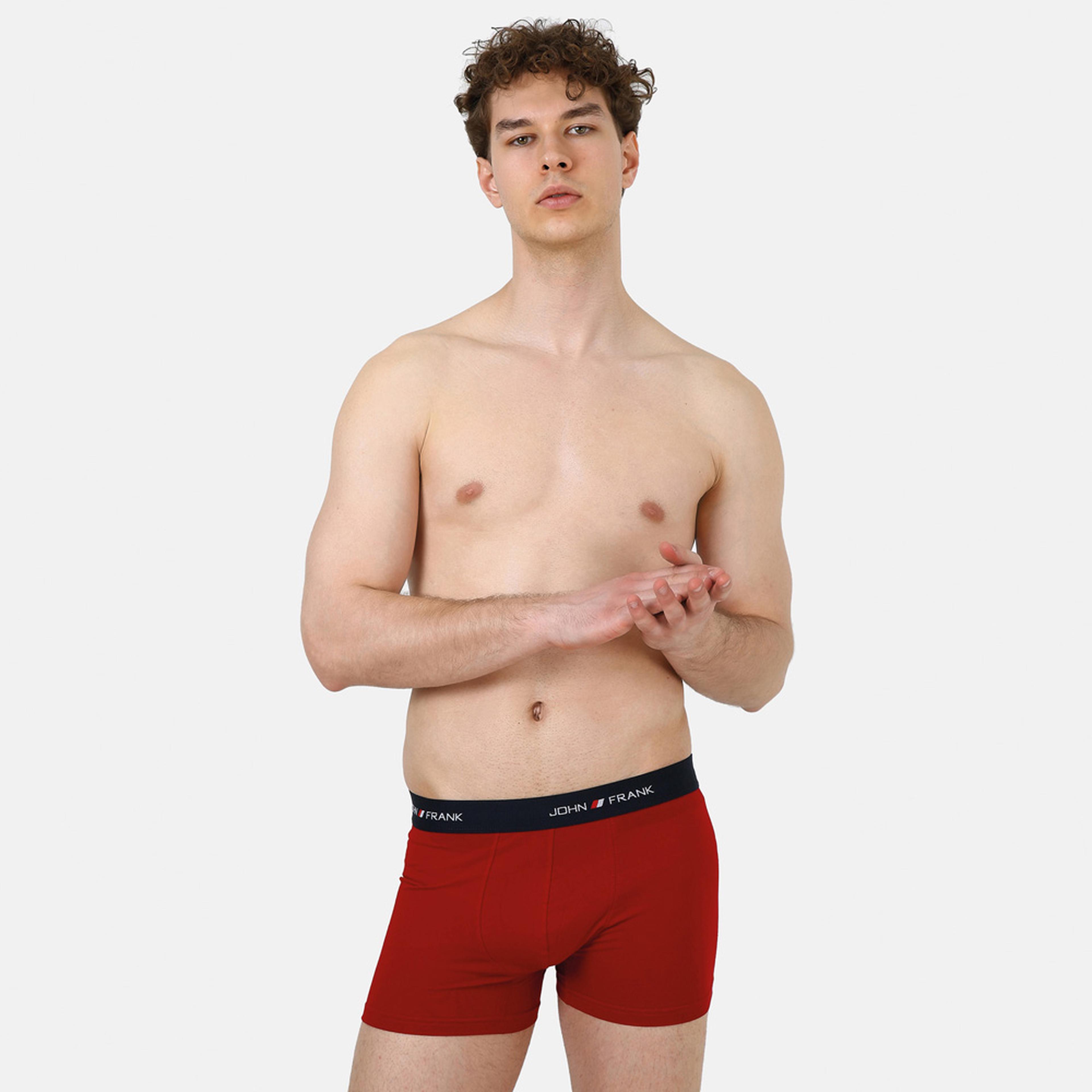 John Frank 3'lü Erkek Renkli Boxer