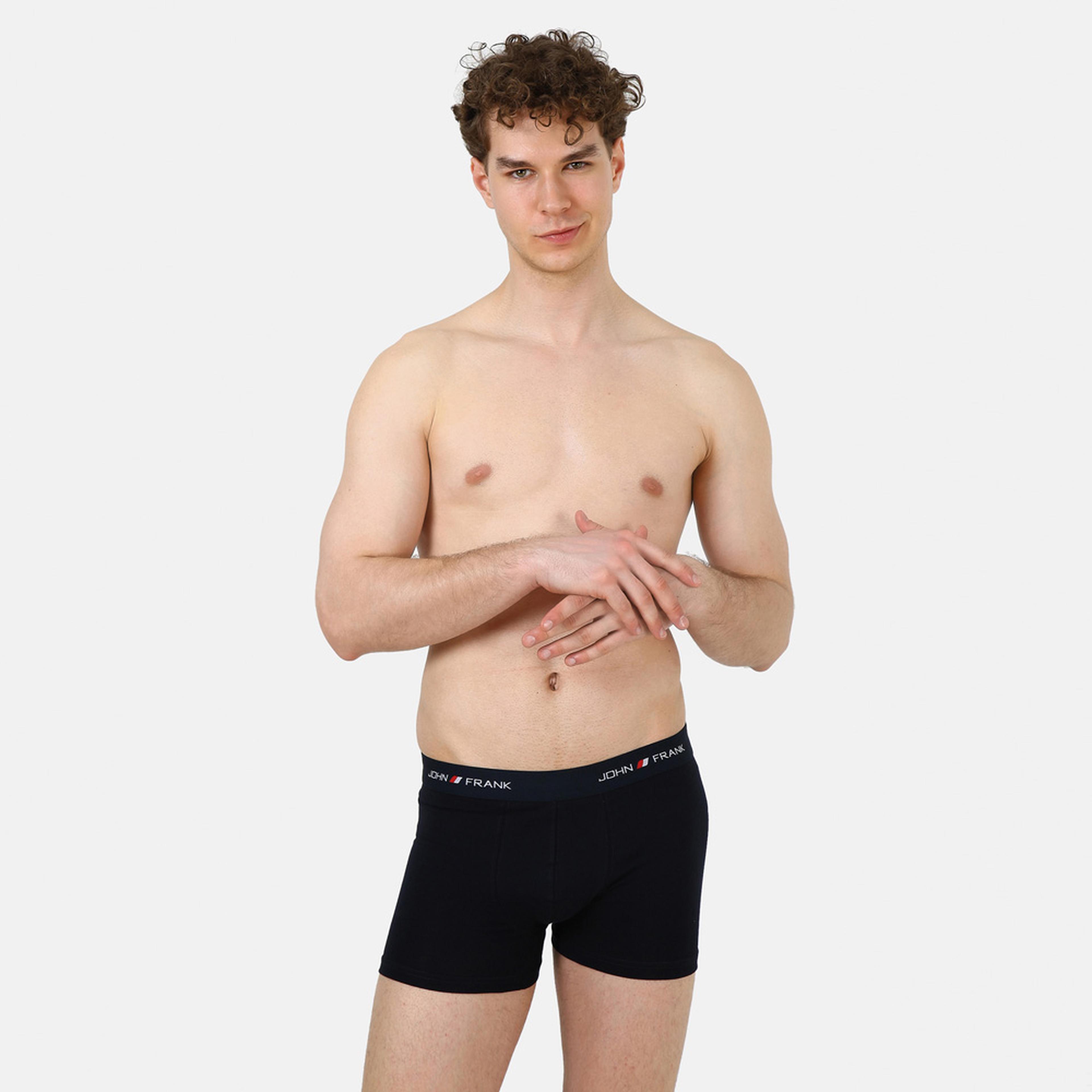 John Frank 3'lü Erkek Renkli Boxer