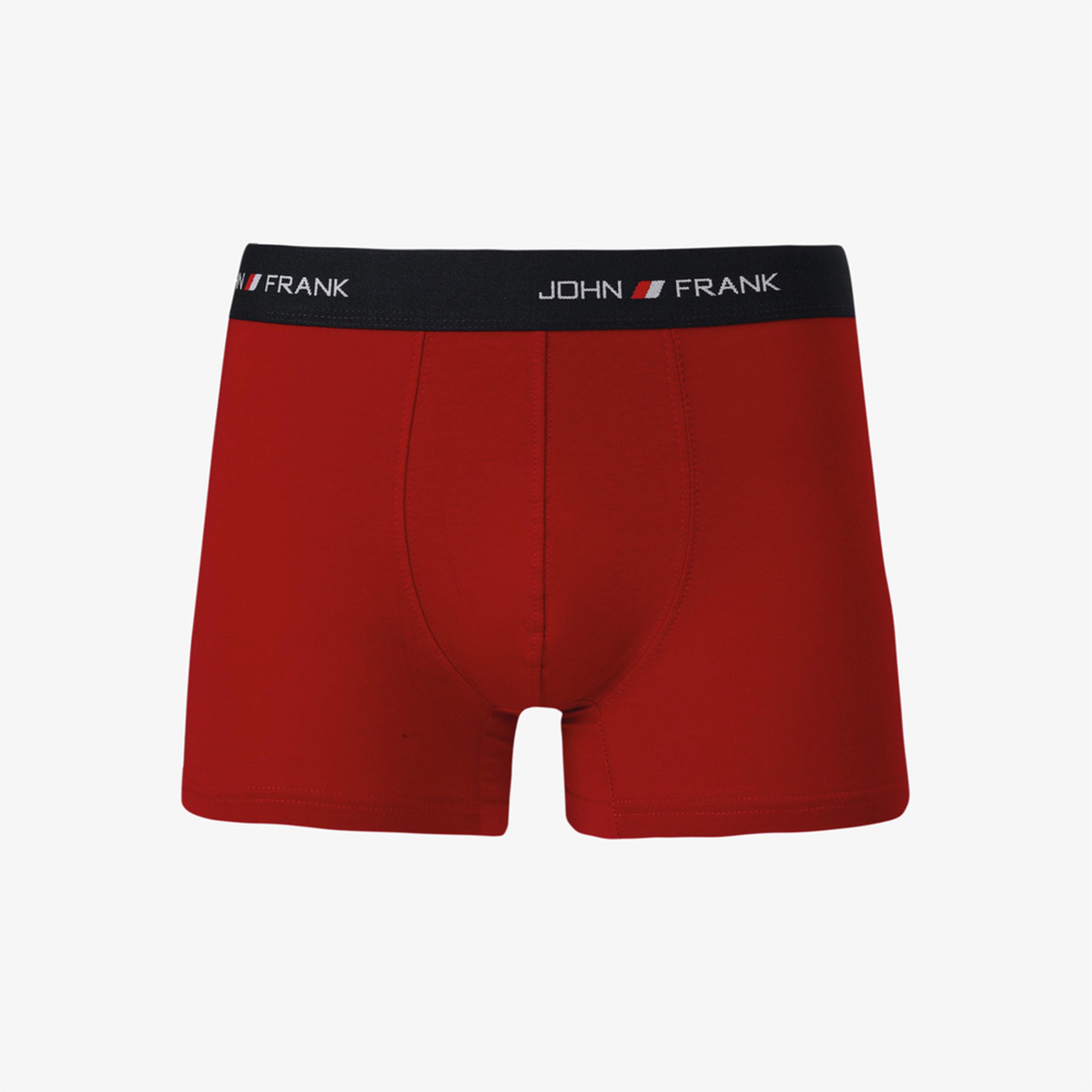 John Frank 3'lü Erkek Renkli Boxer