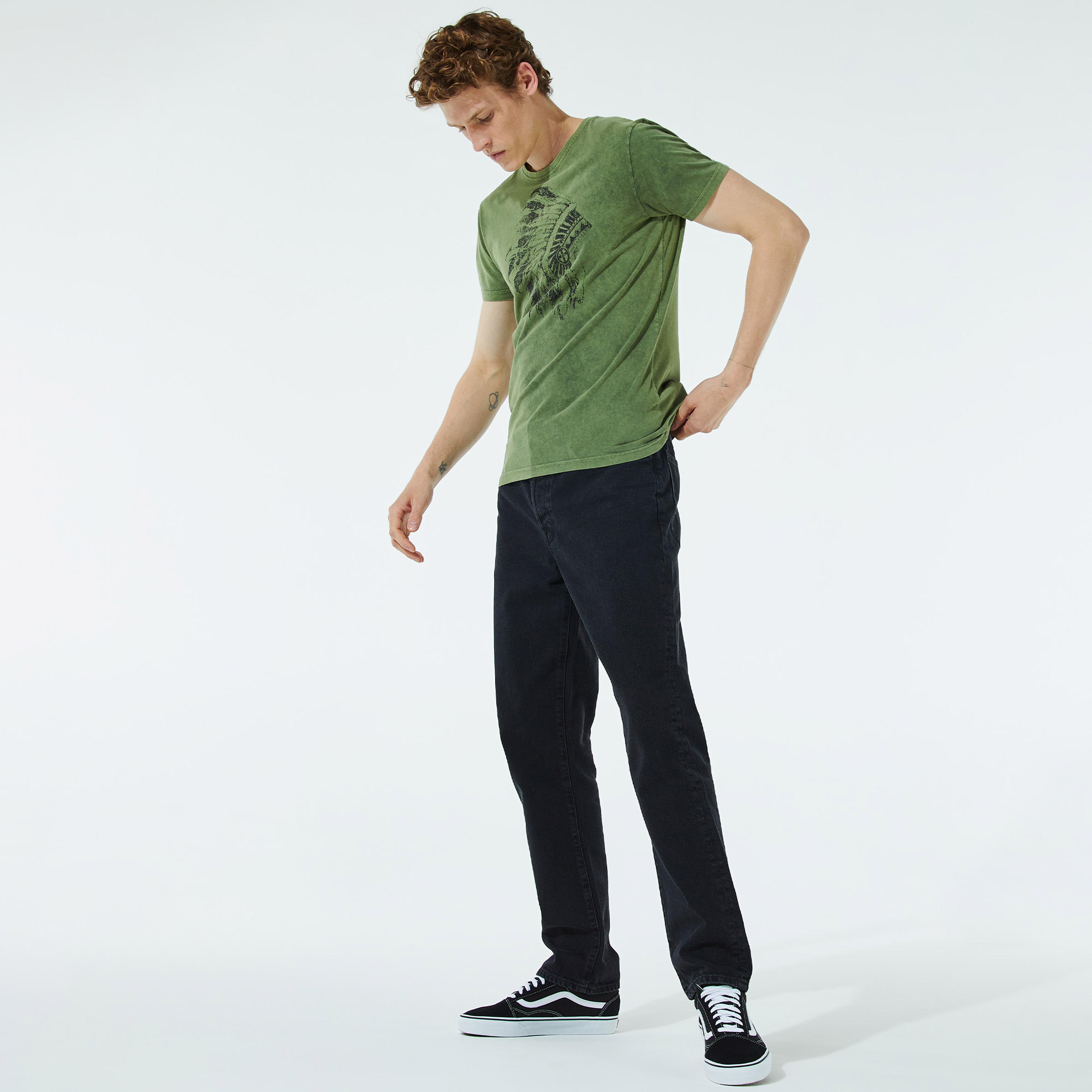 Routefield Tead Erkek Haki T-Shirt