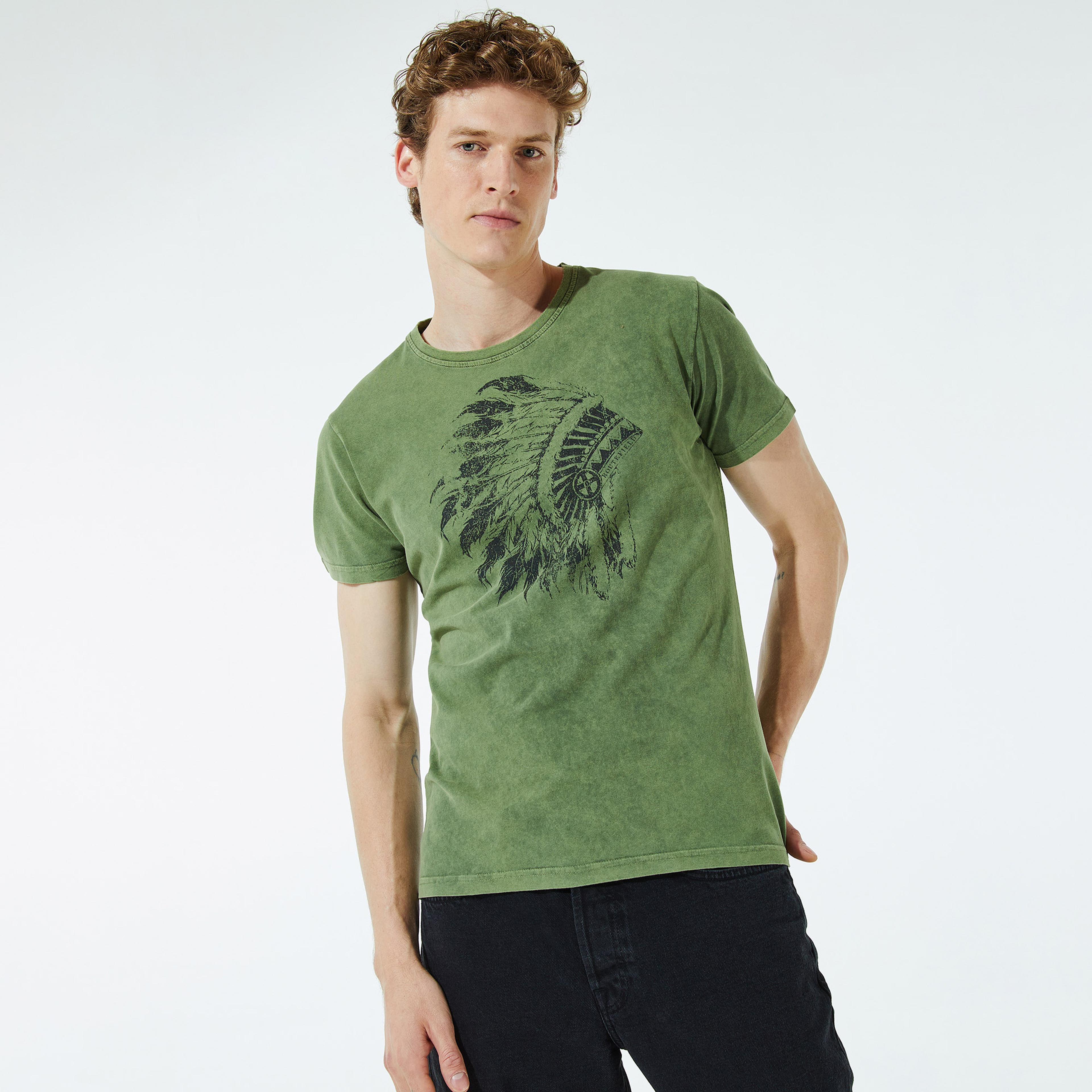 Routefield Tead Erkek Haki T-Shirt
