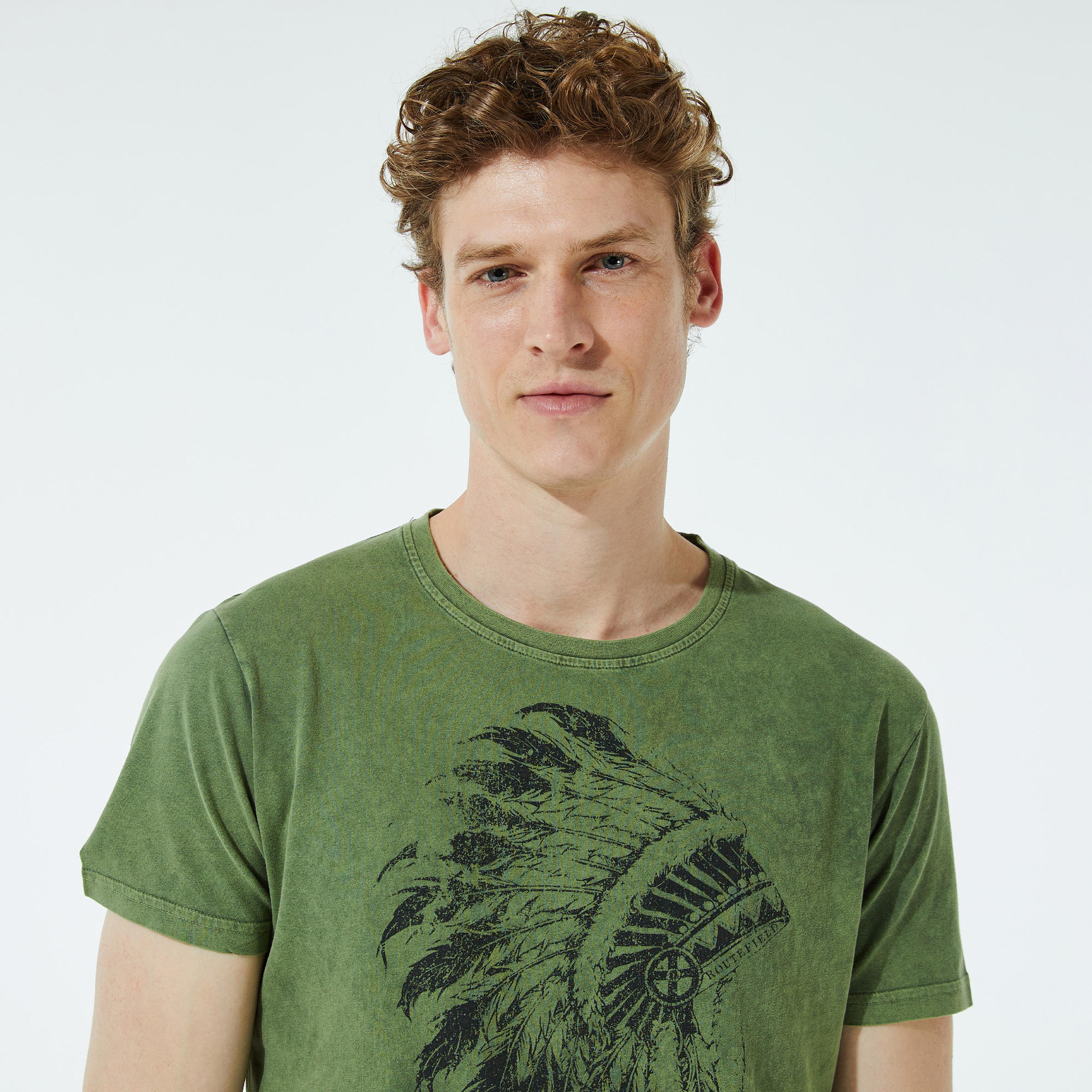 Routefield Tead Erkek Haki T-Shirt