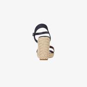 Tommy Hilfiger Corporate Webbing High Wedge Kadın Mavi Topuklu Sandalet