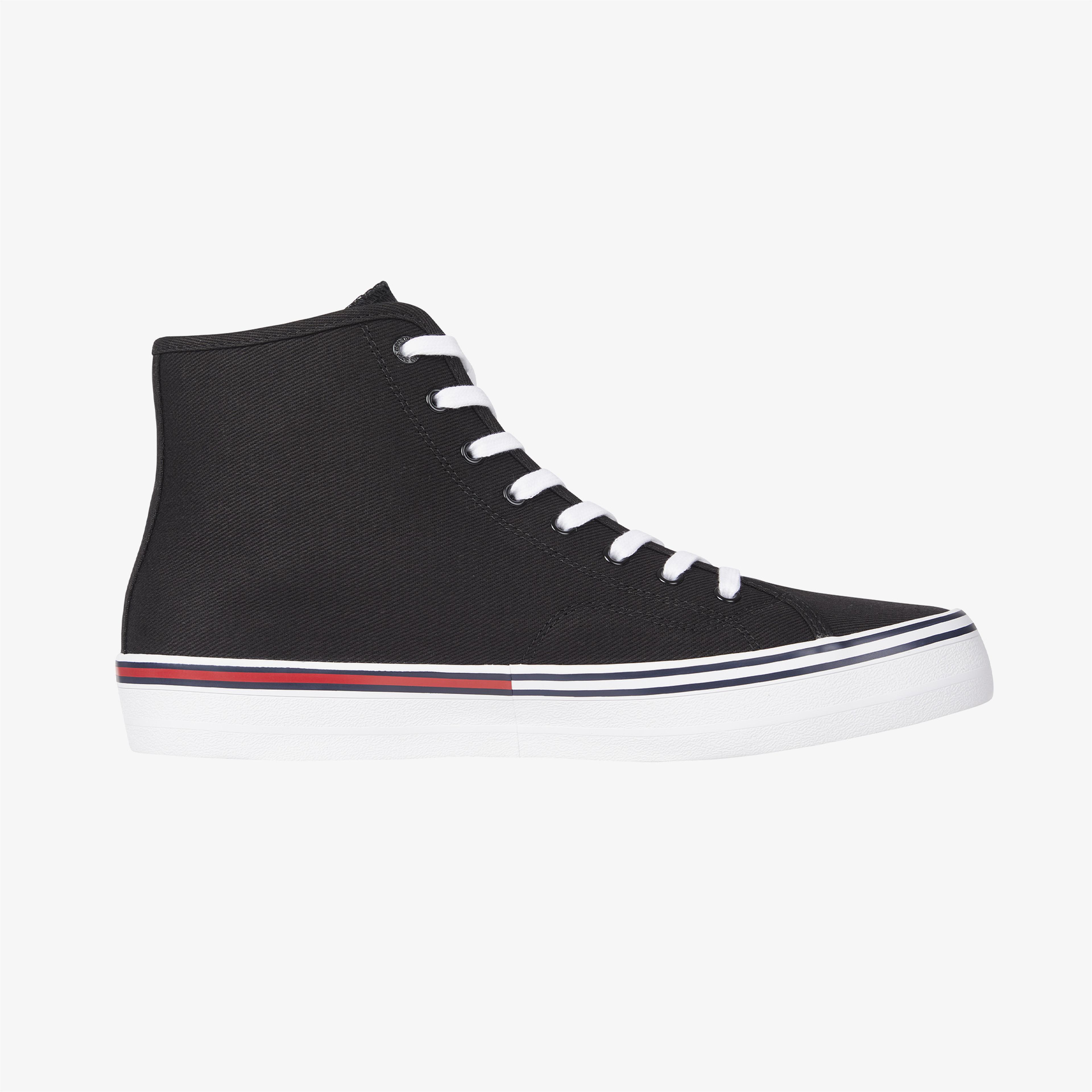 Tommy Hilfiger Essential Mid Cut Erkek Siyah Spor Ayakkabı
