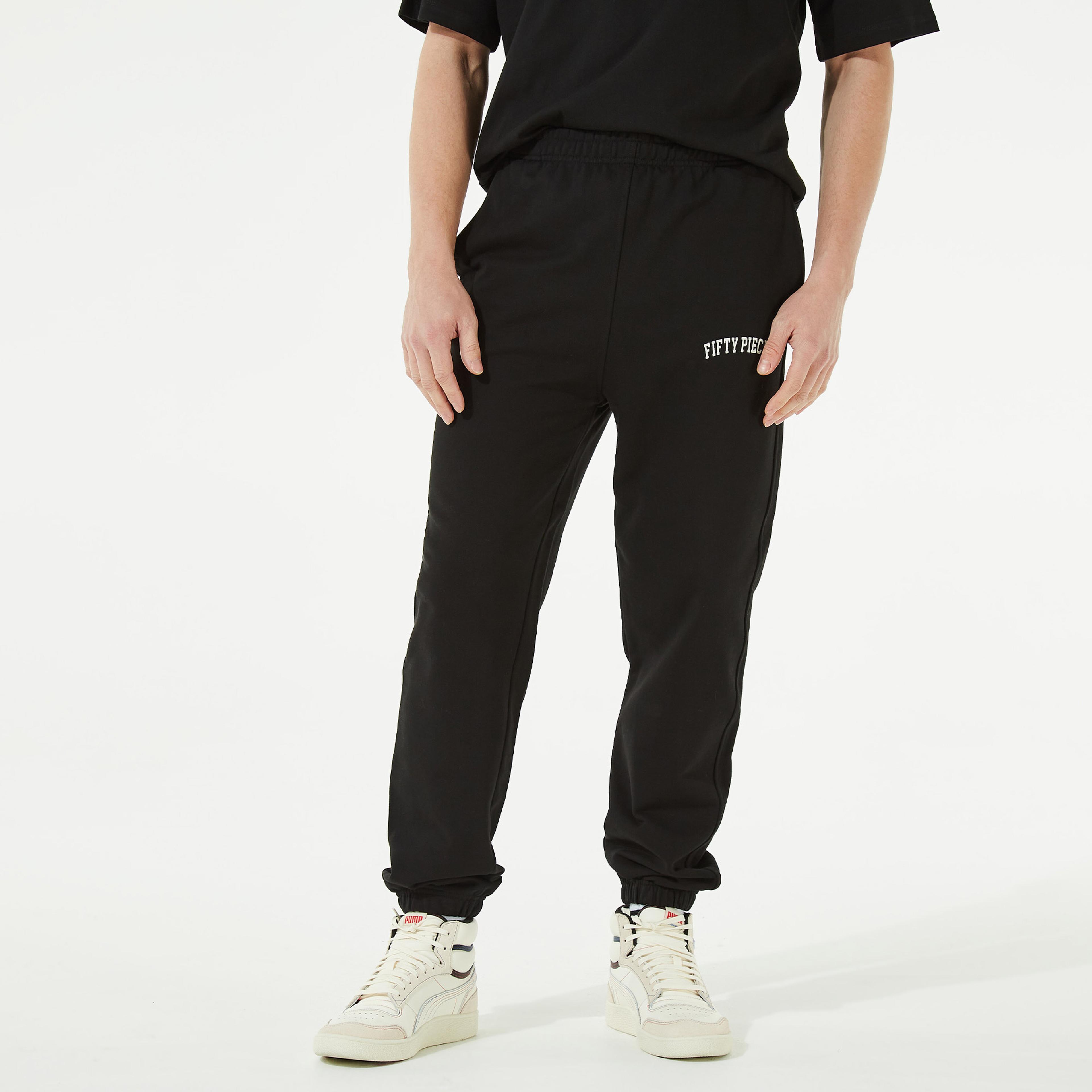 Fifty Pieces Erkek Siyah Jogger Eşofman Altı