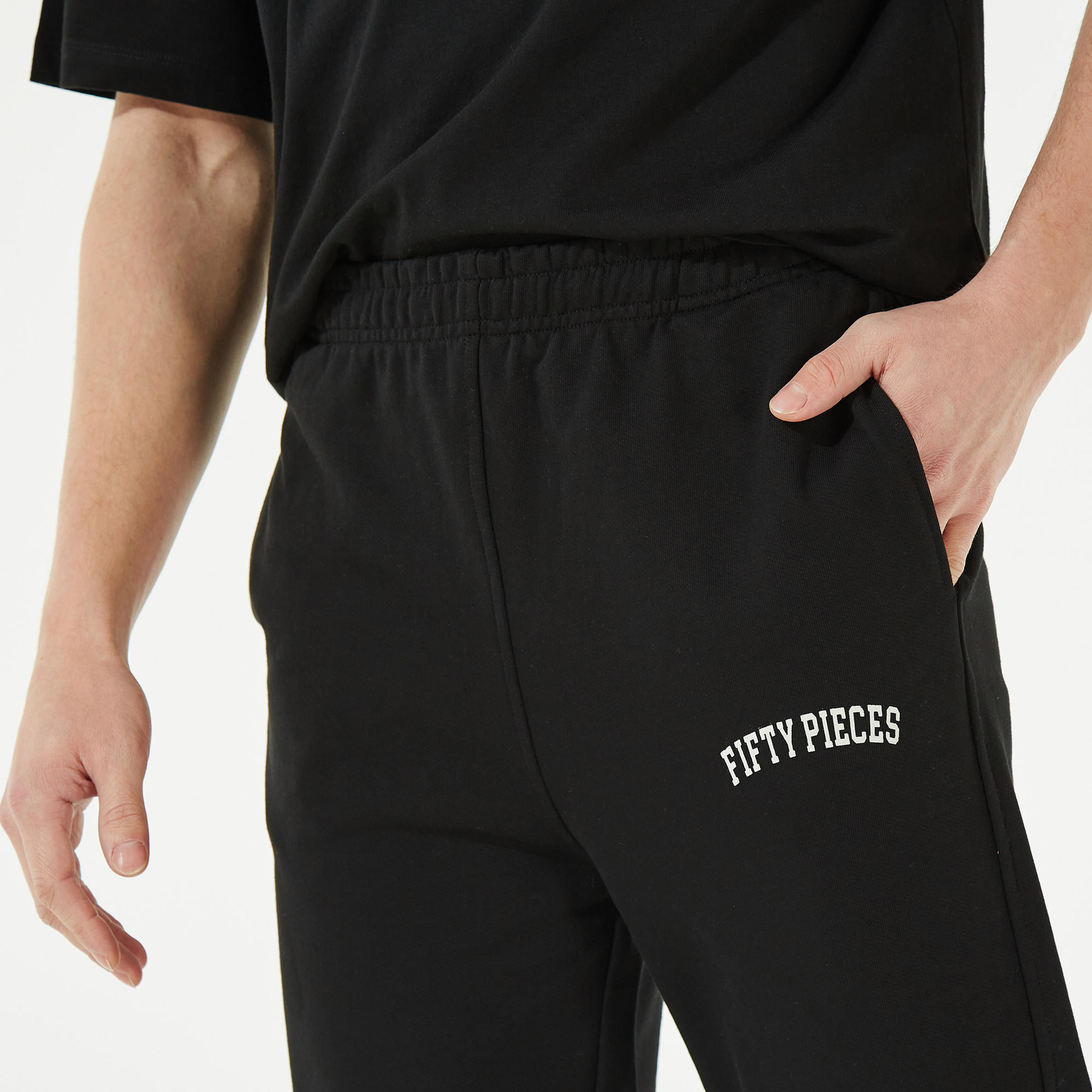 Fifty Pieces Erkek Siyah Jogger Eşofman Altı