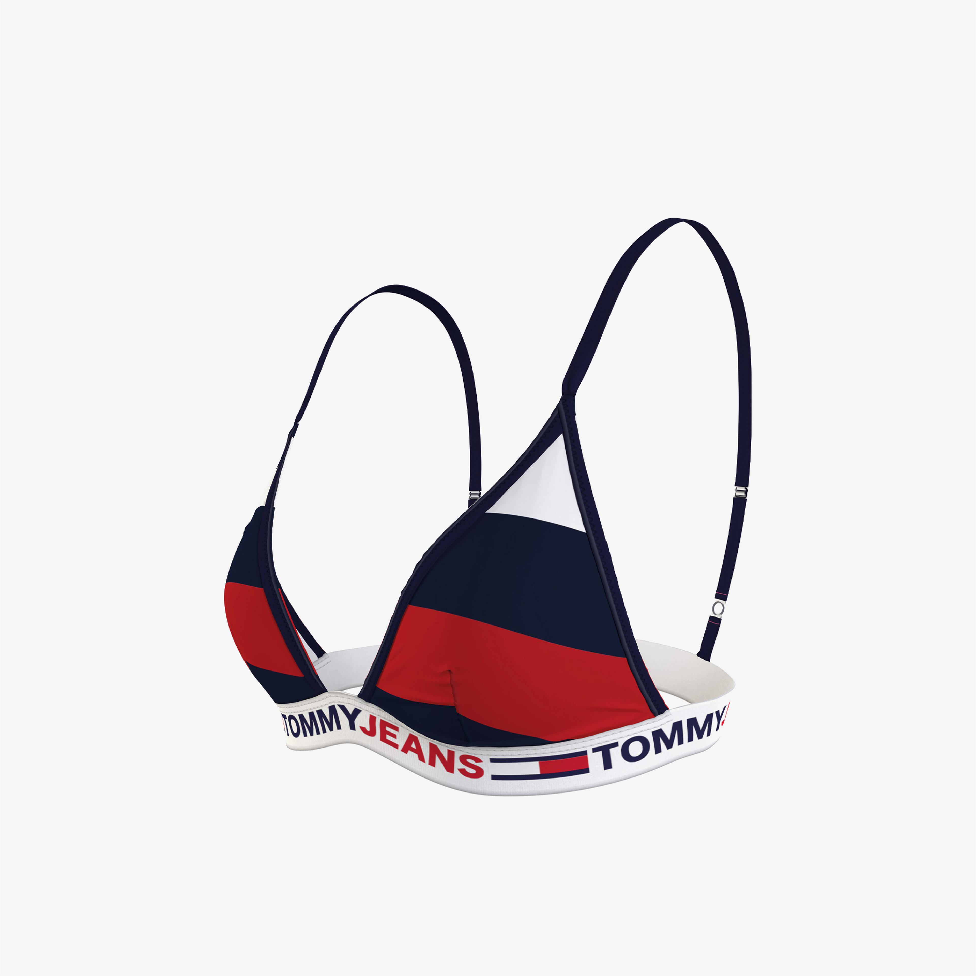 Tommy Jeans Triangle Fixed Rp Kadın Mavi Bikini Üstü