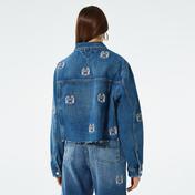 Tommy Jeans Oversize Kadın Mavi Denim Crop Ceket