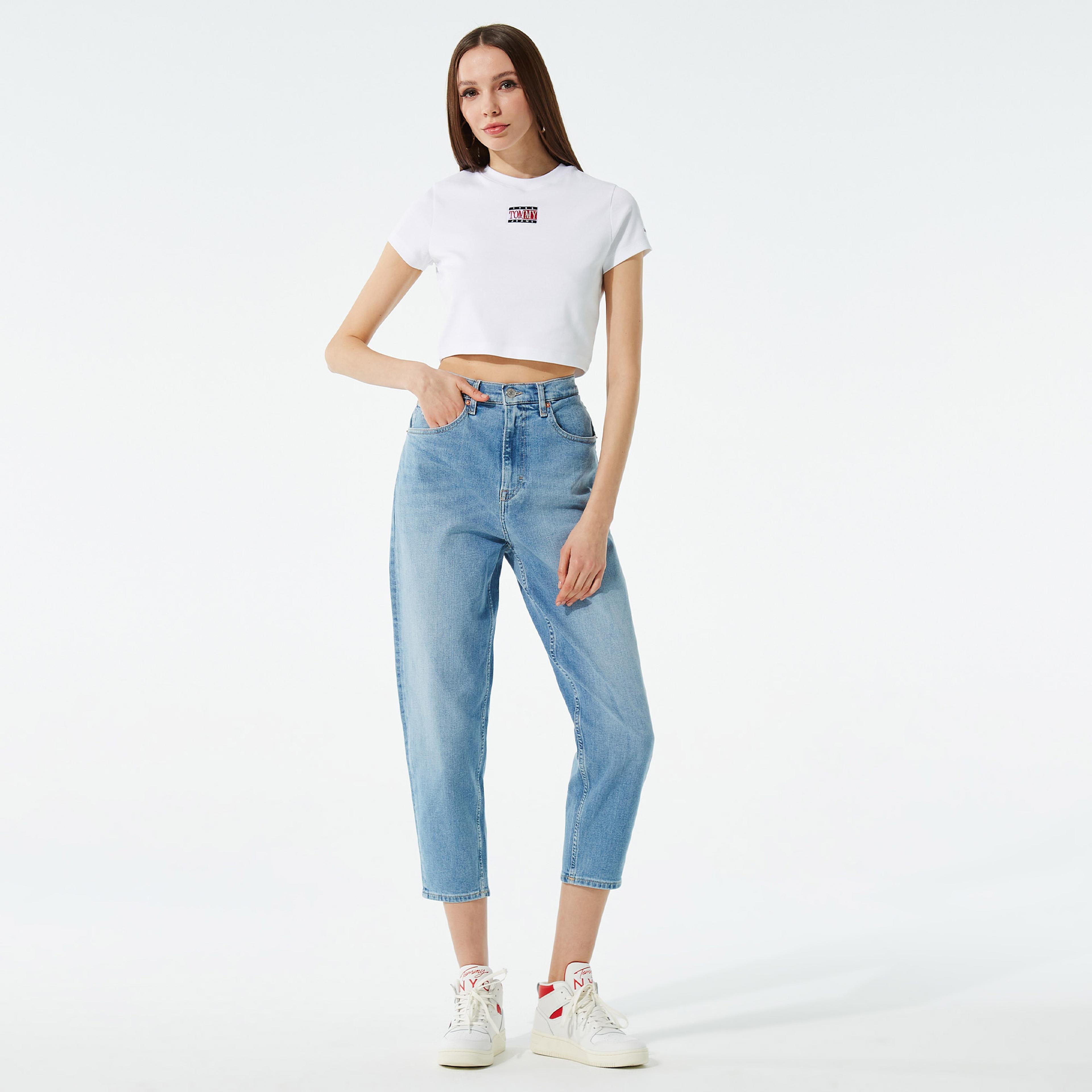 Tommy Jeans Mom Kadın Mavi Jean
