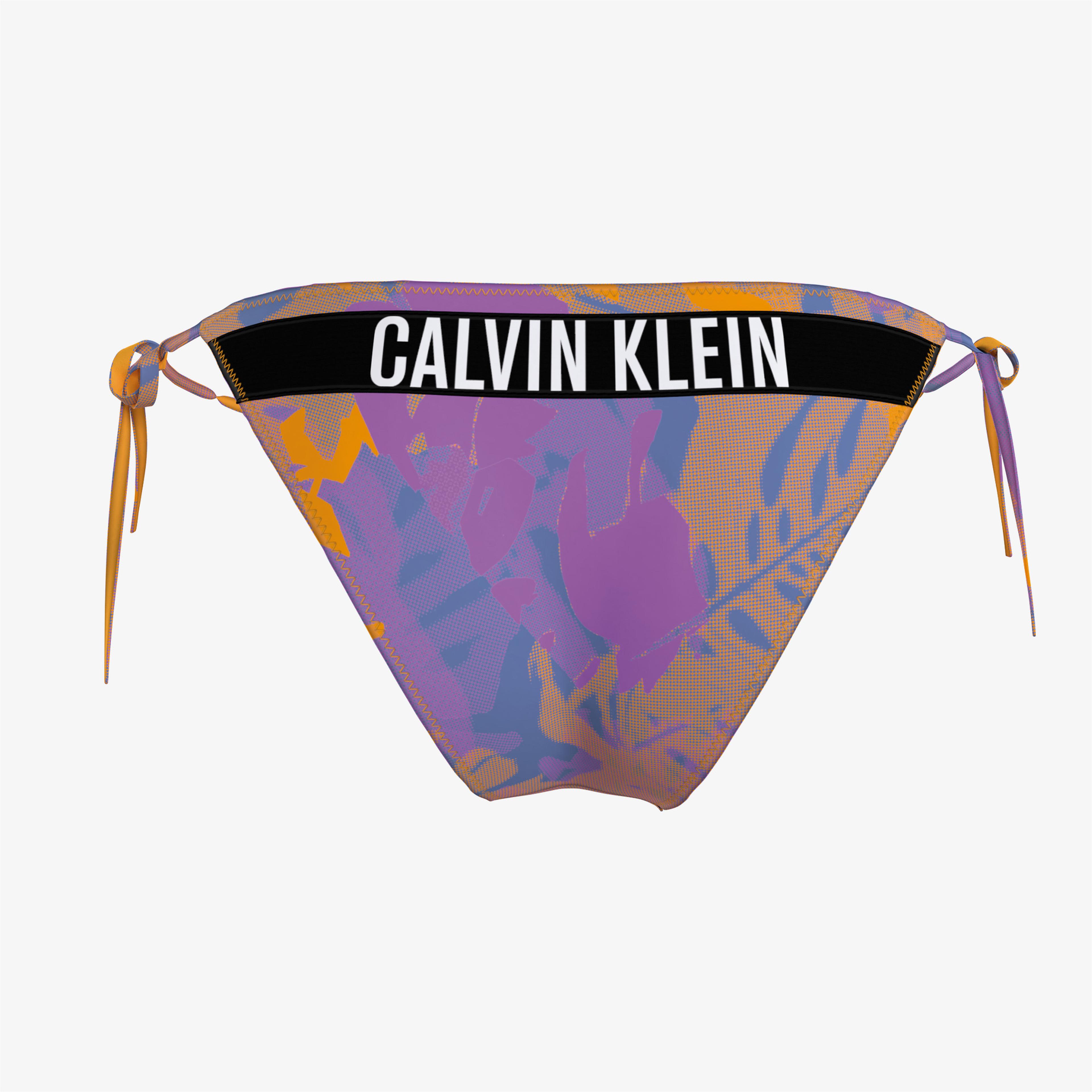 Calvin Klein String Side Tie Cheeky-Print Kadın Renkli Bikini Altı