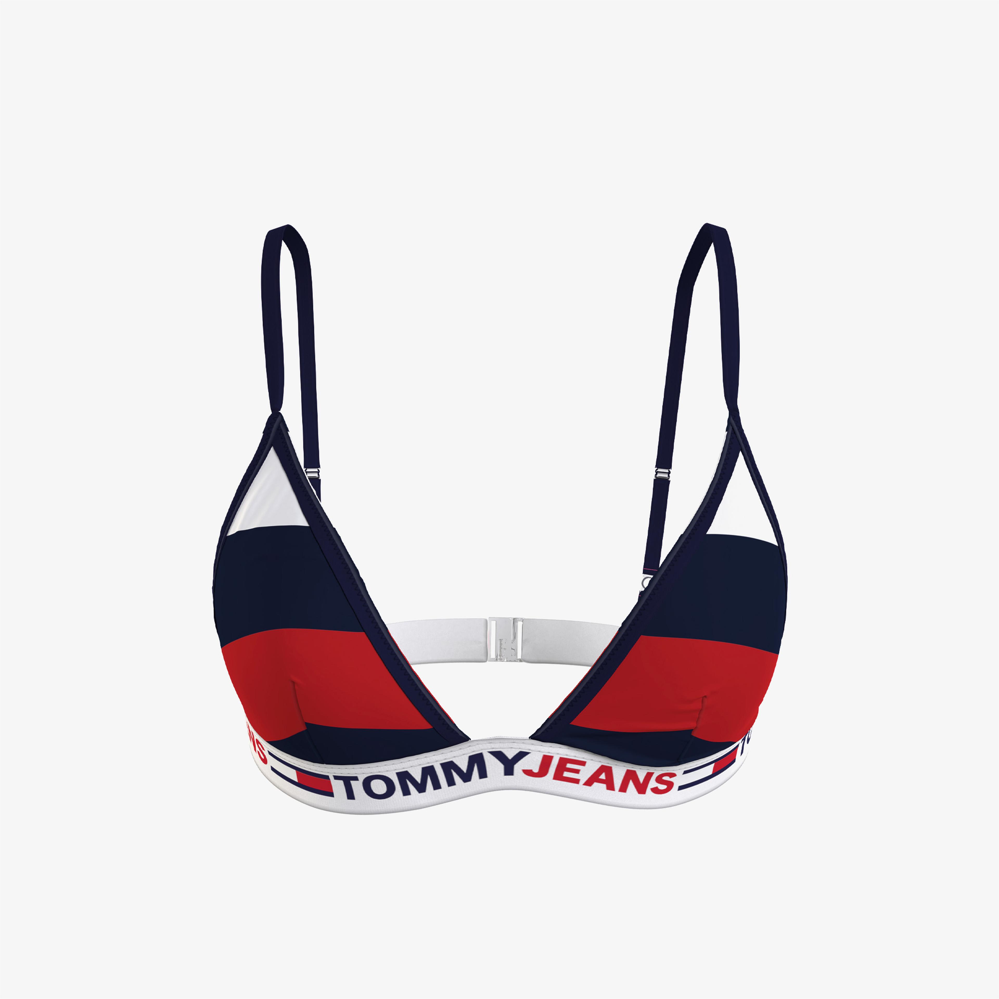 Tommy Jeans Triangle Fixed Rp Kadın Mavi Bikini Üstü
